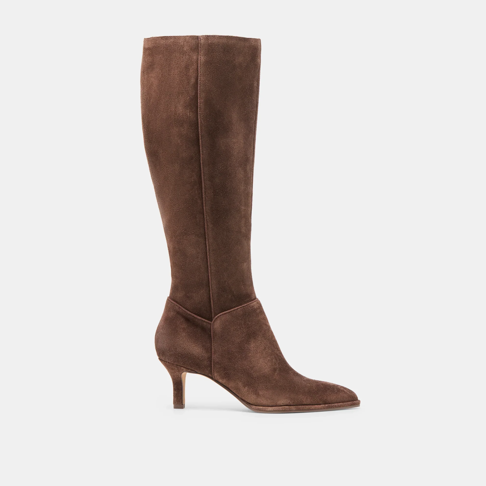 ALDY WIDE CALF DARK BROWN SUEDE