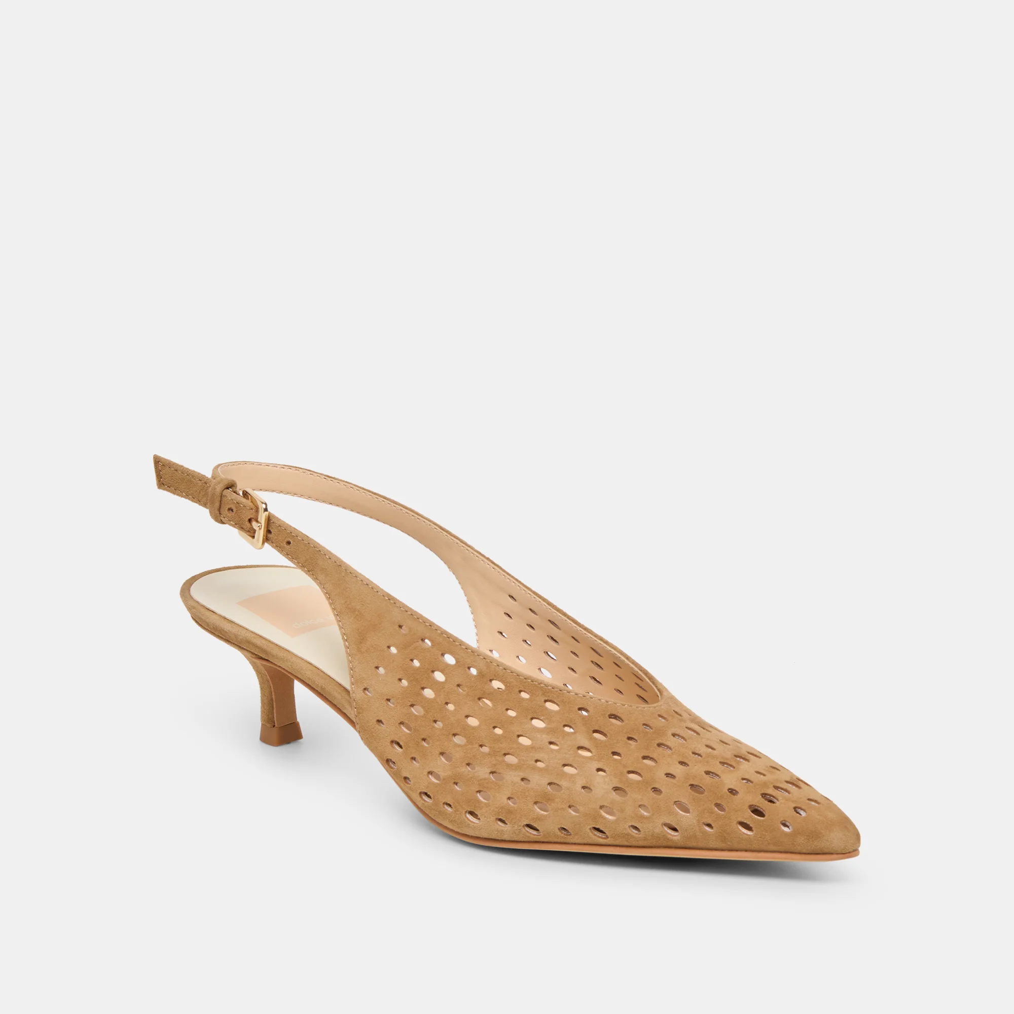 ALENNA PERF LIGHT BROWN SUEDE - Image 2