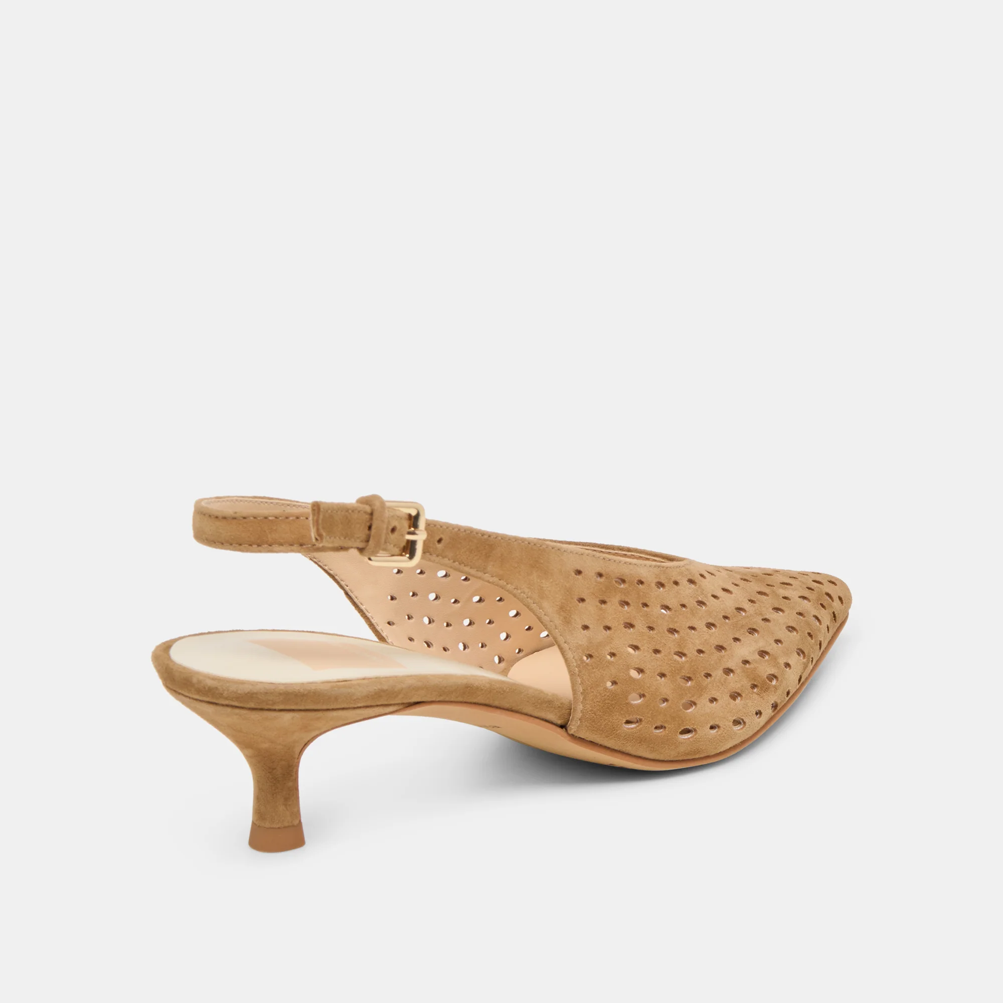 ALENNA PERF LIGHT BROWN SUEDE - Image 3