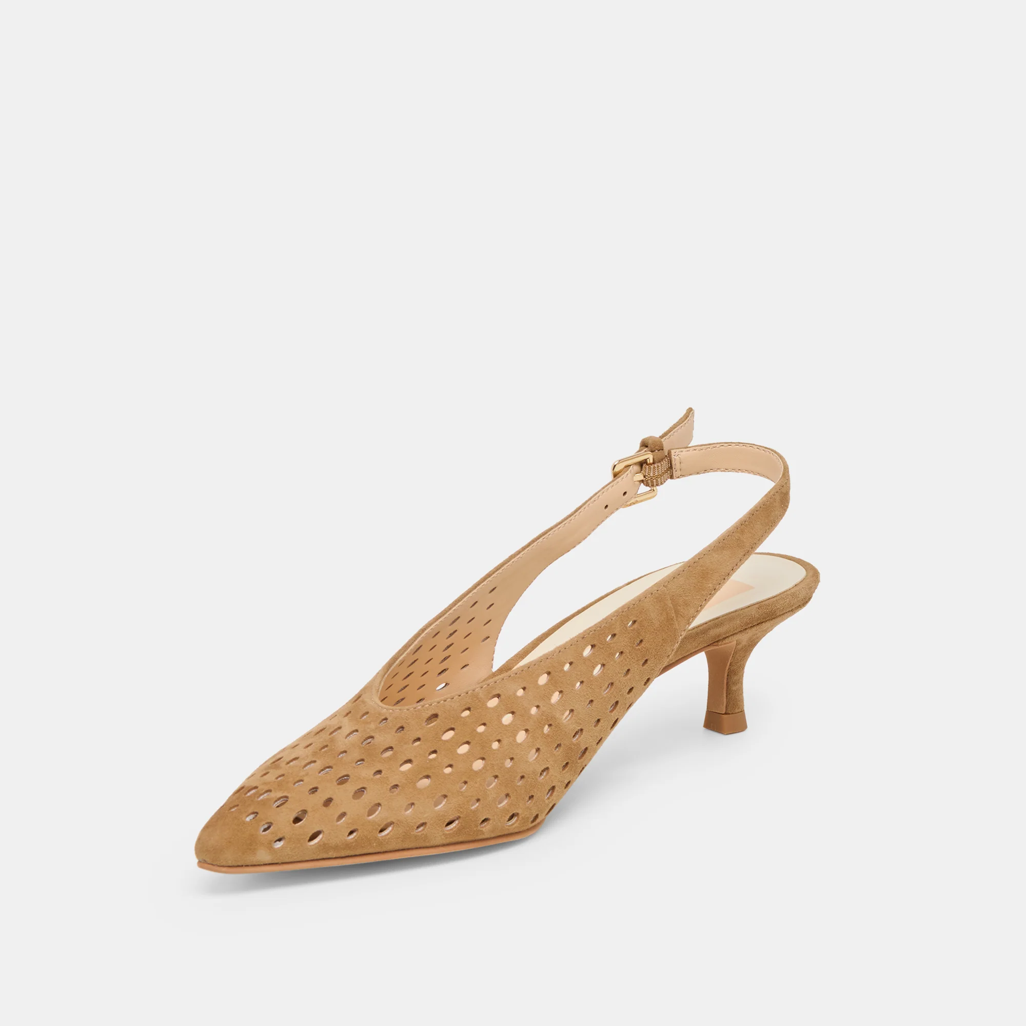 ALENNA PERF LIGHT BROWN SUEDE - Image 4