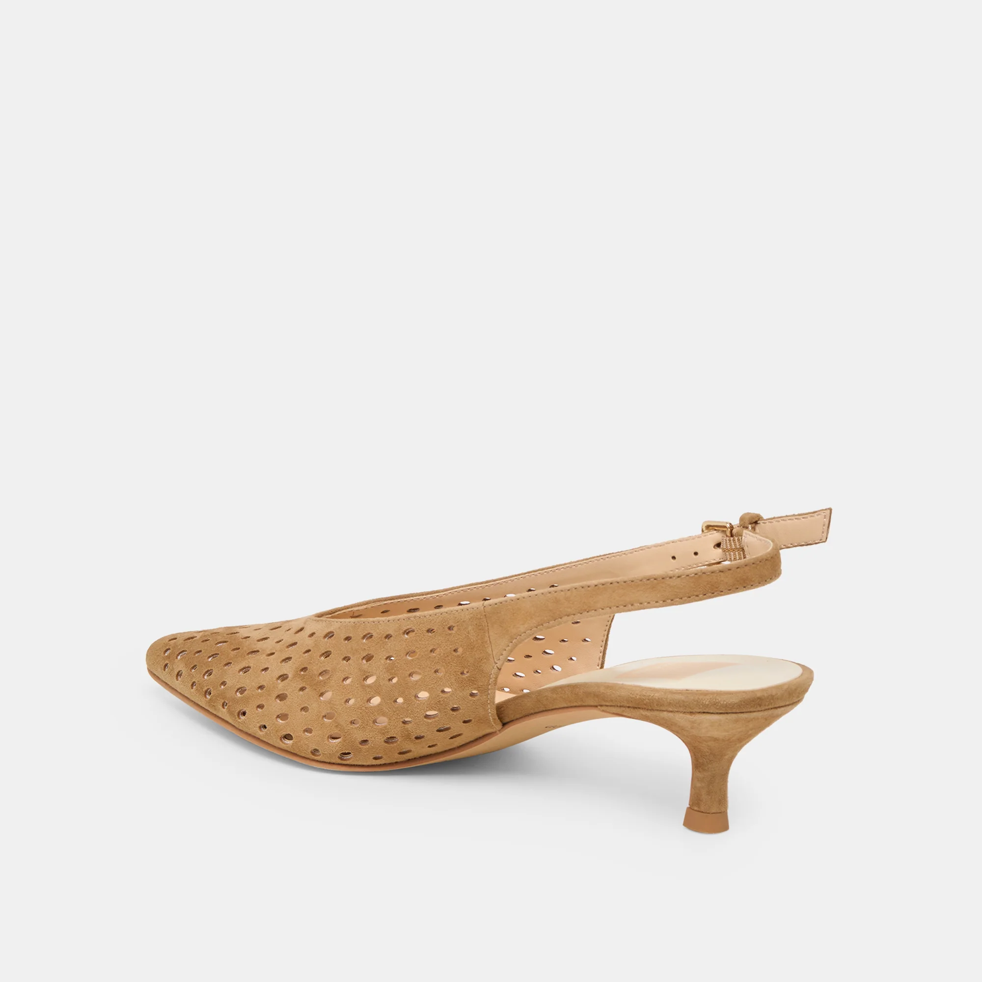 ALENNA PERF LIGHT BROWN SUEDE - Image 5