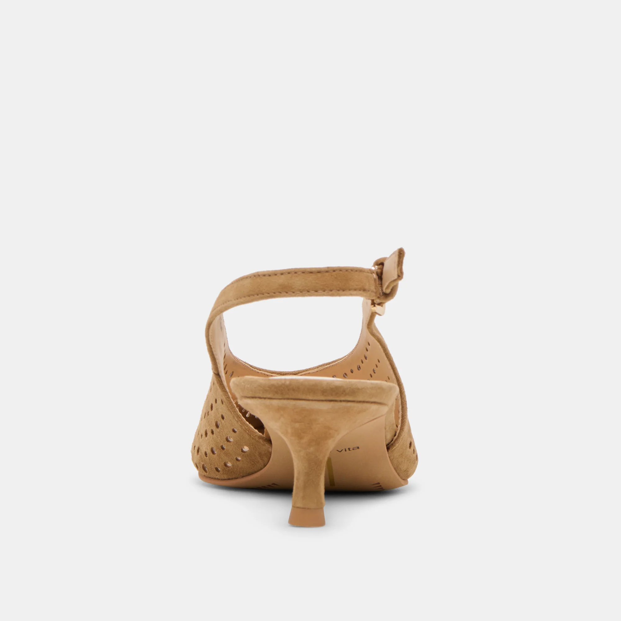 ALENNA PERF LIGHT BROWN SUEDE - Image 7