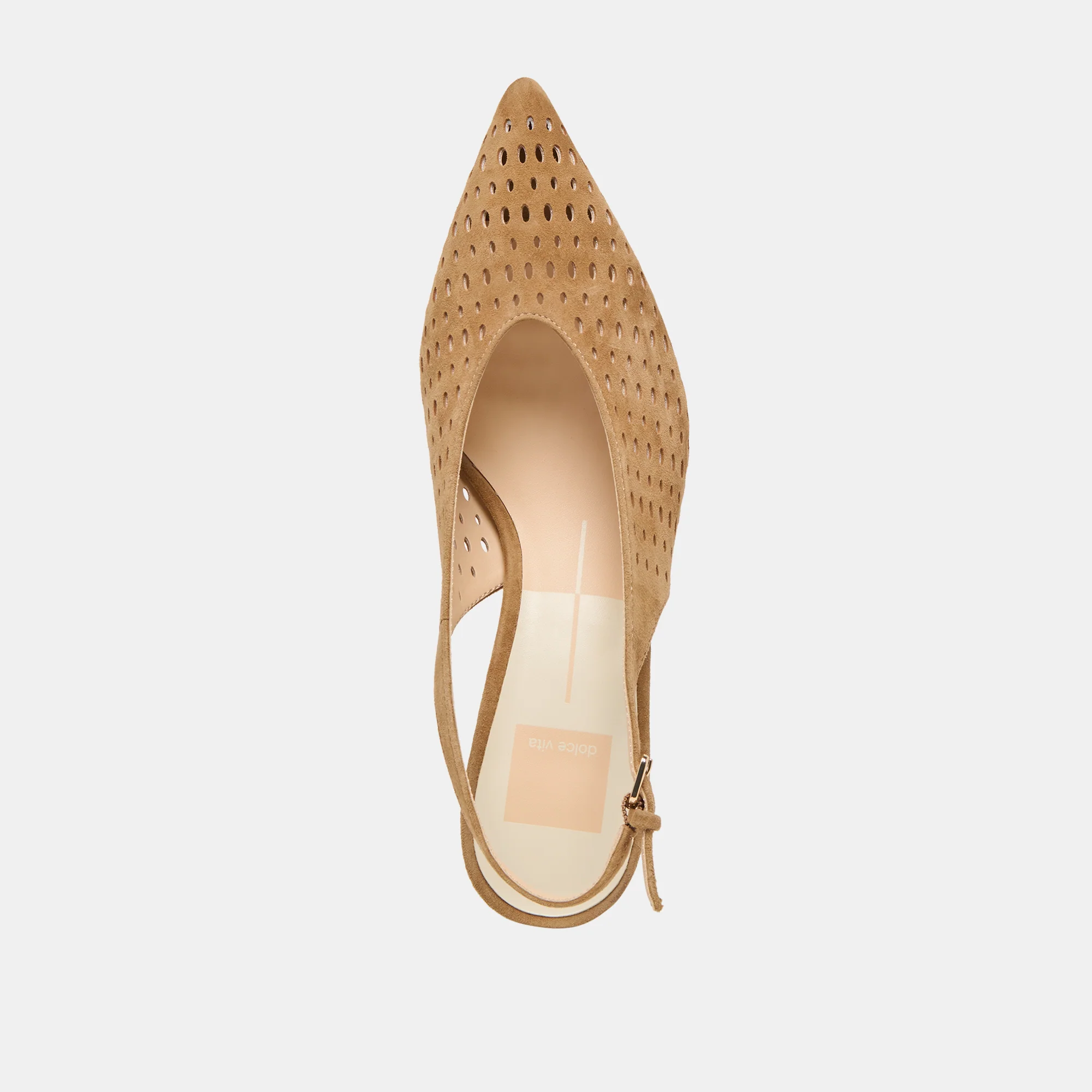 ALENNA PERF LIGHT BROWN SUEDE - Image 8