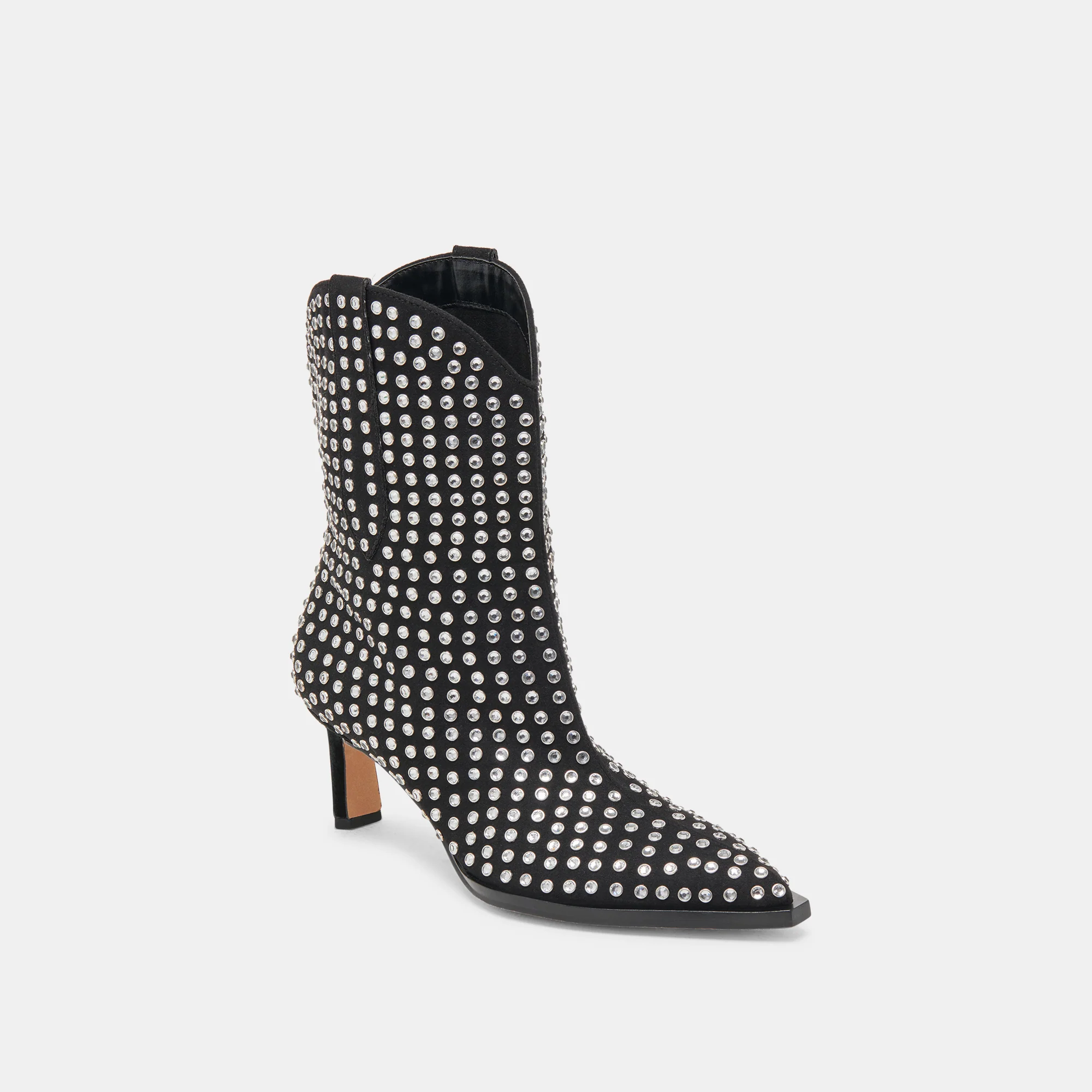 ANZEL CRYSTAL STUD BLACK LEATHER - Image 2