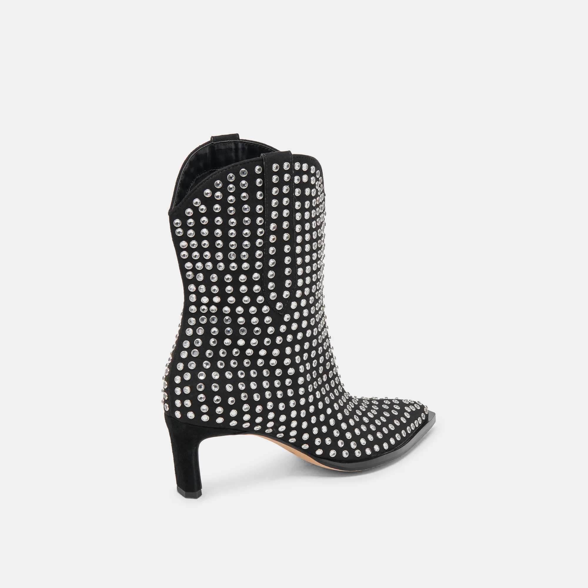 ANZEL CRYSTAL STUD BLACK LEATHER - Image 3