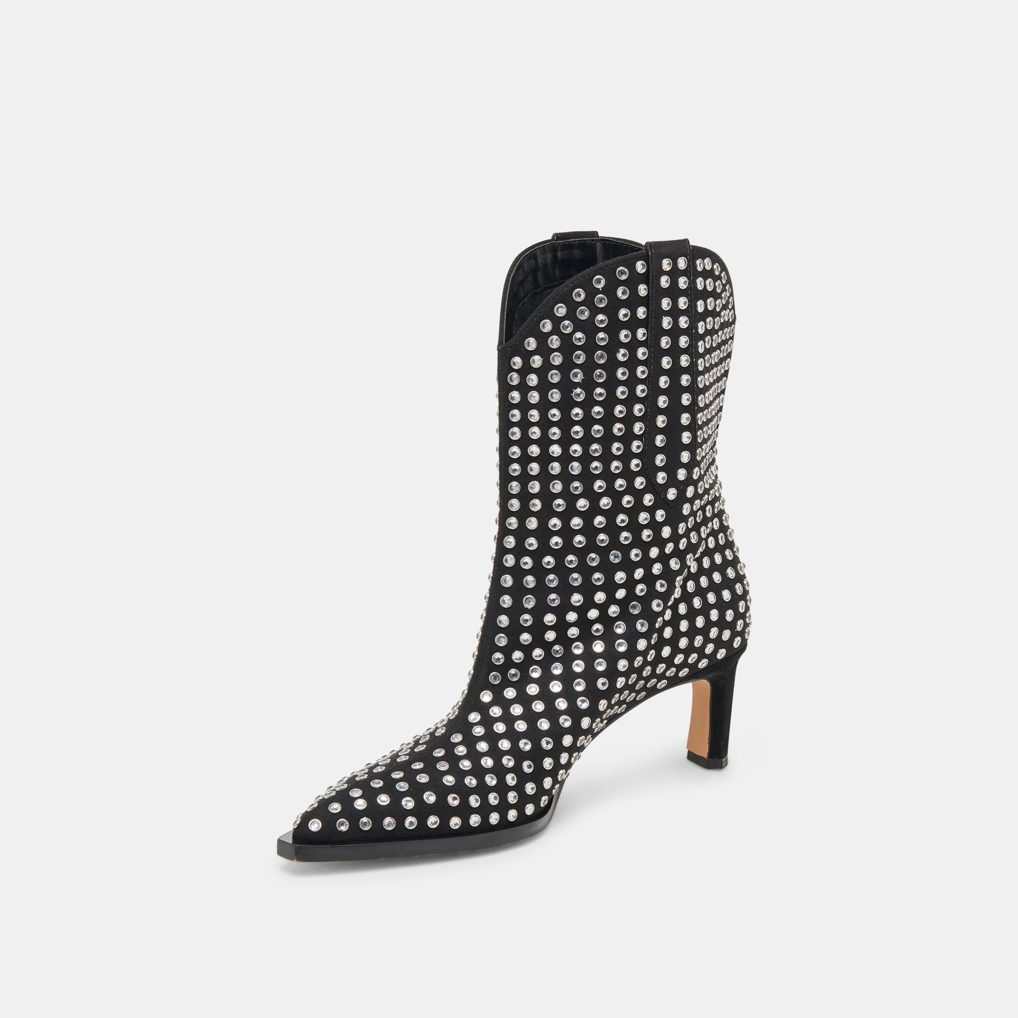 ANZEL CRYSTAL STUD BLACK LEATHER - Image 4