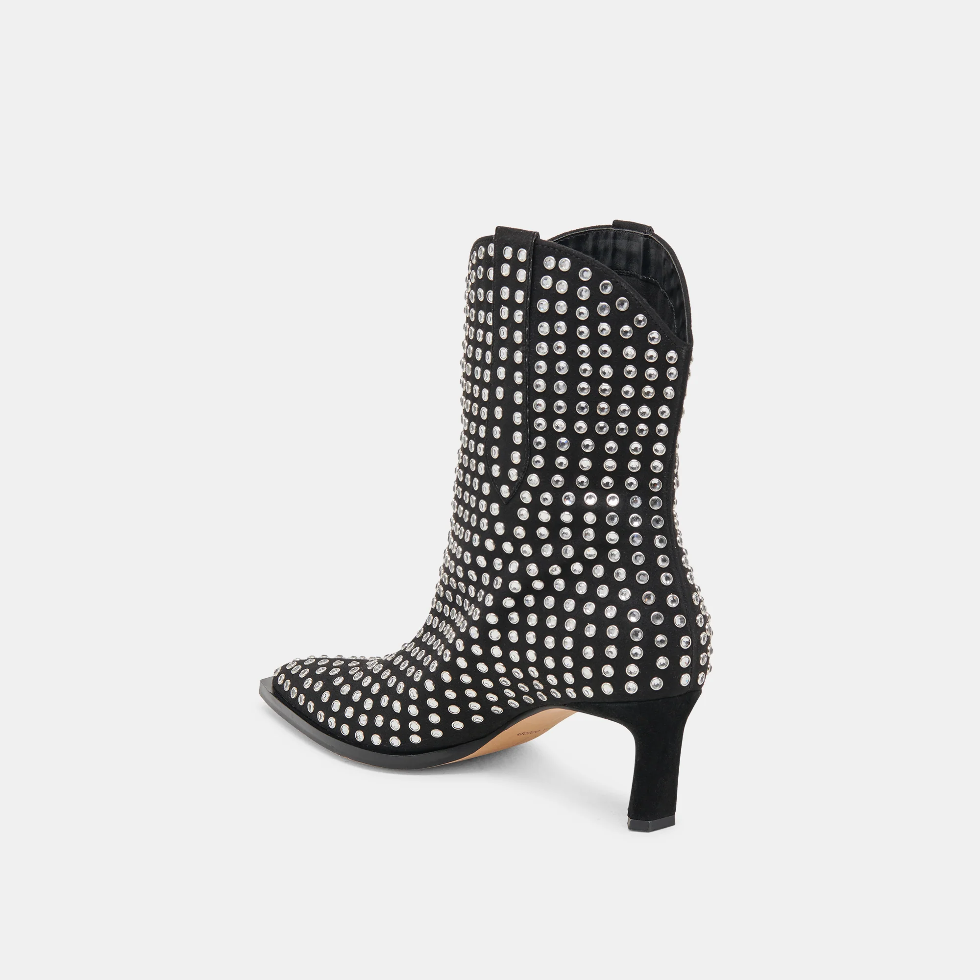 ANZEL CRYSTAL STUD BLACK LEATHER - Image 5