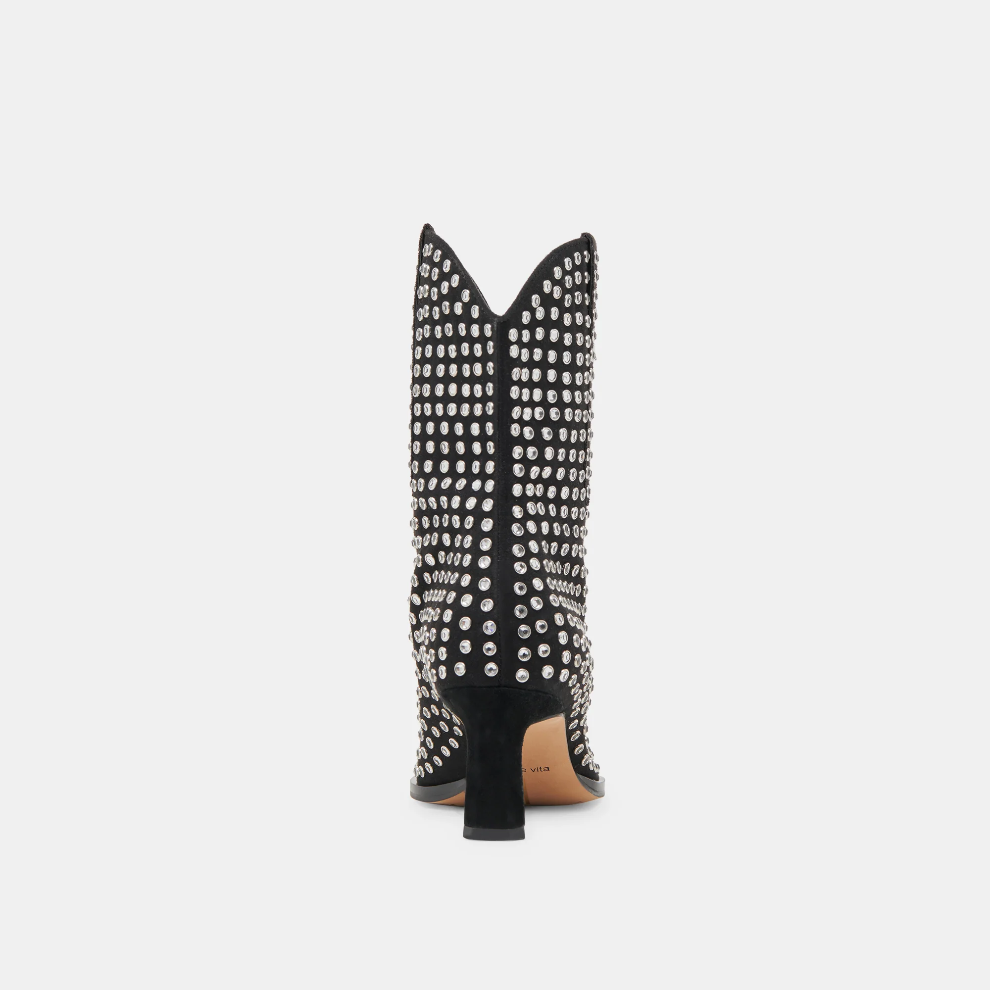 ANZEL CRYSTAL STUD BLACK LEATHER - Image 7