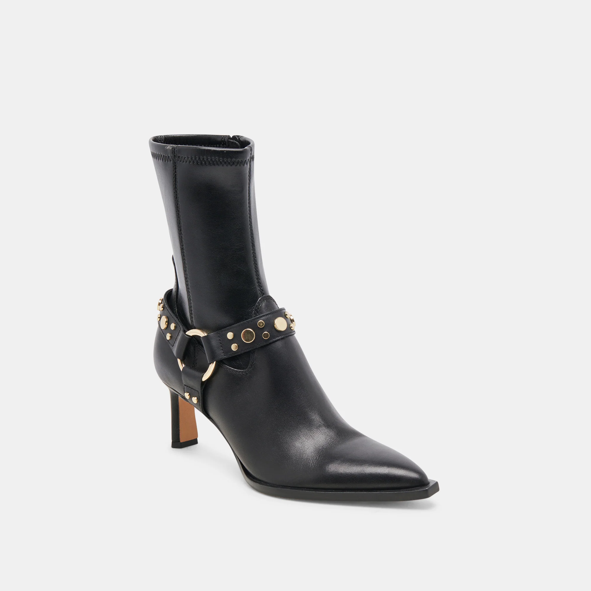 ARYA STUD BLACK LEATHER - Image 2