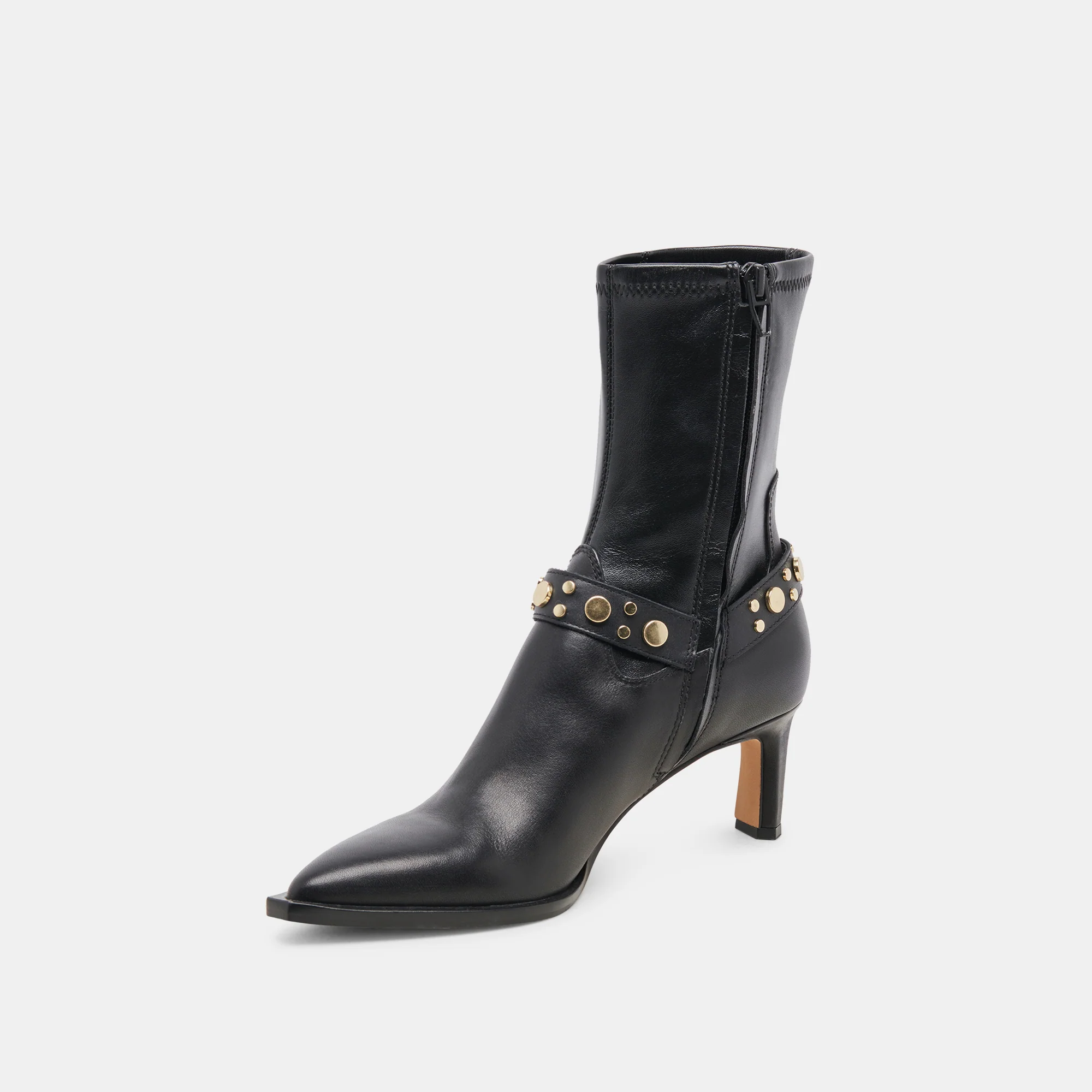 ARYA STUD BLACK LEATHER - Image 4