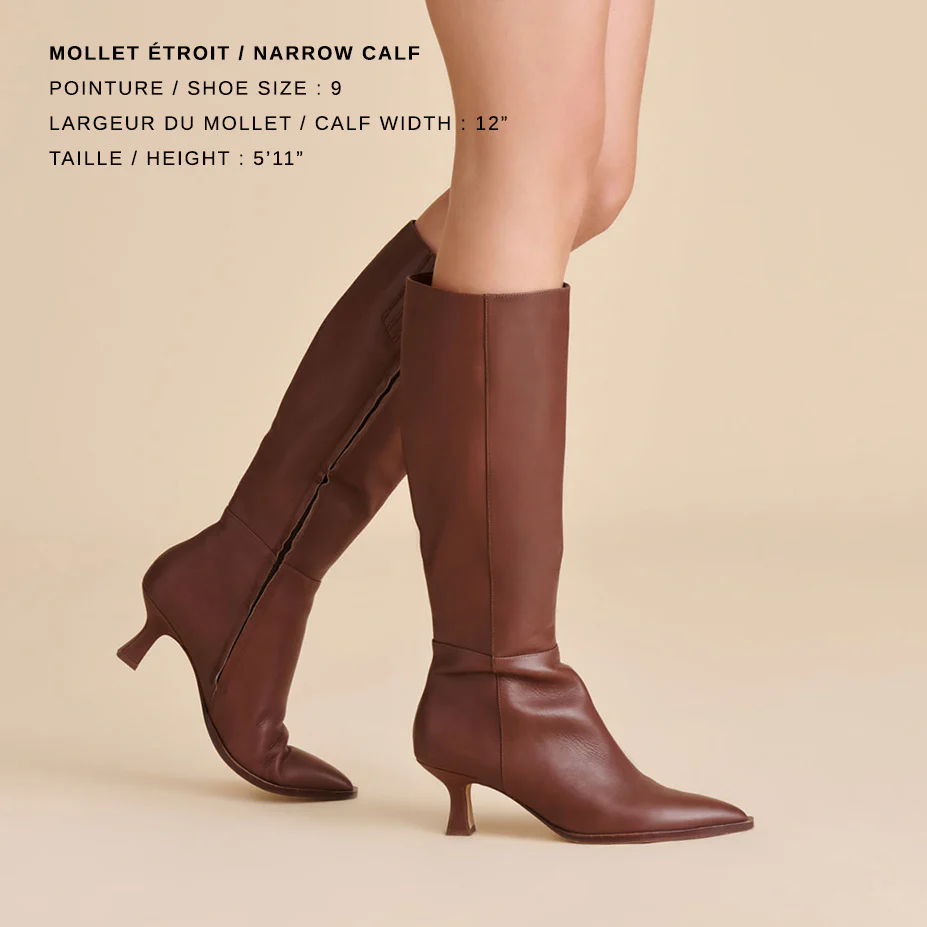 AUGGIE NARROW CALF CHOCOLATE LEATHER - Image 2