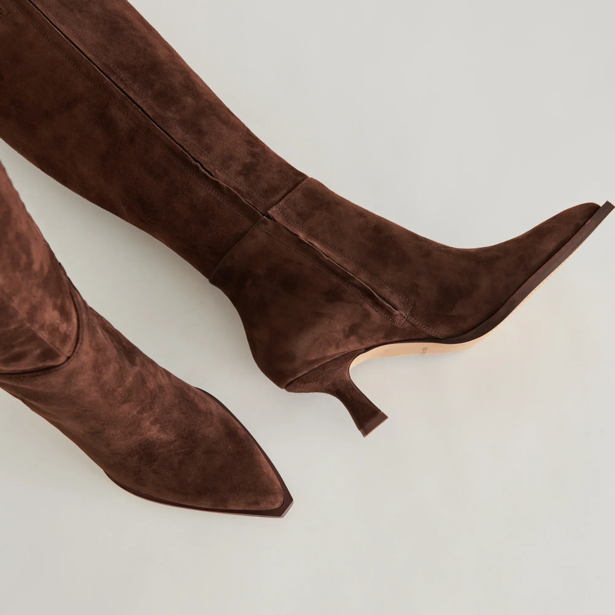 AUGGIE WIDE CALF DARK BROWN SUEDE - Image 8