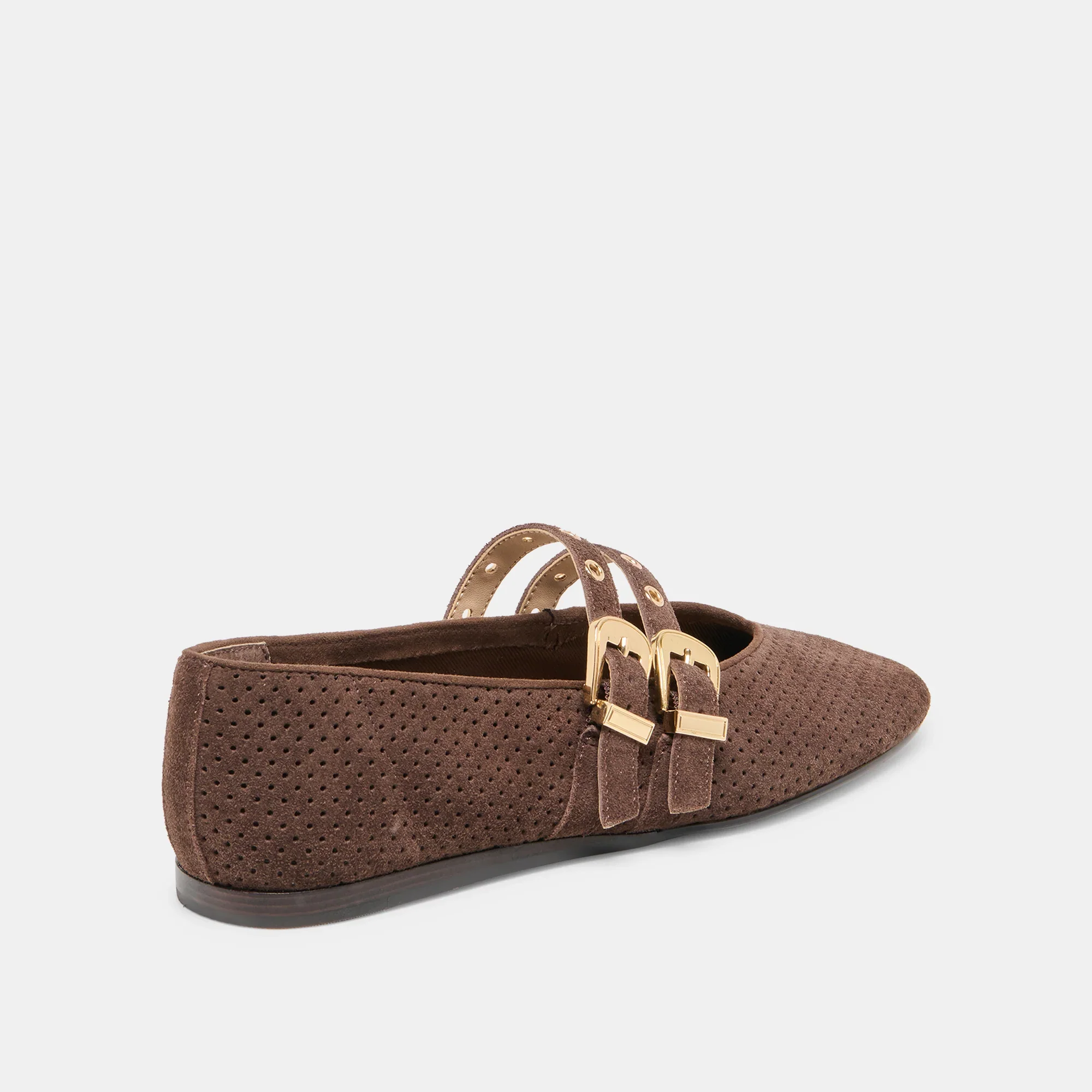 BAYLEE GROMMET DARK BROWN SUEDE - Image 5