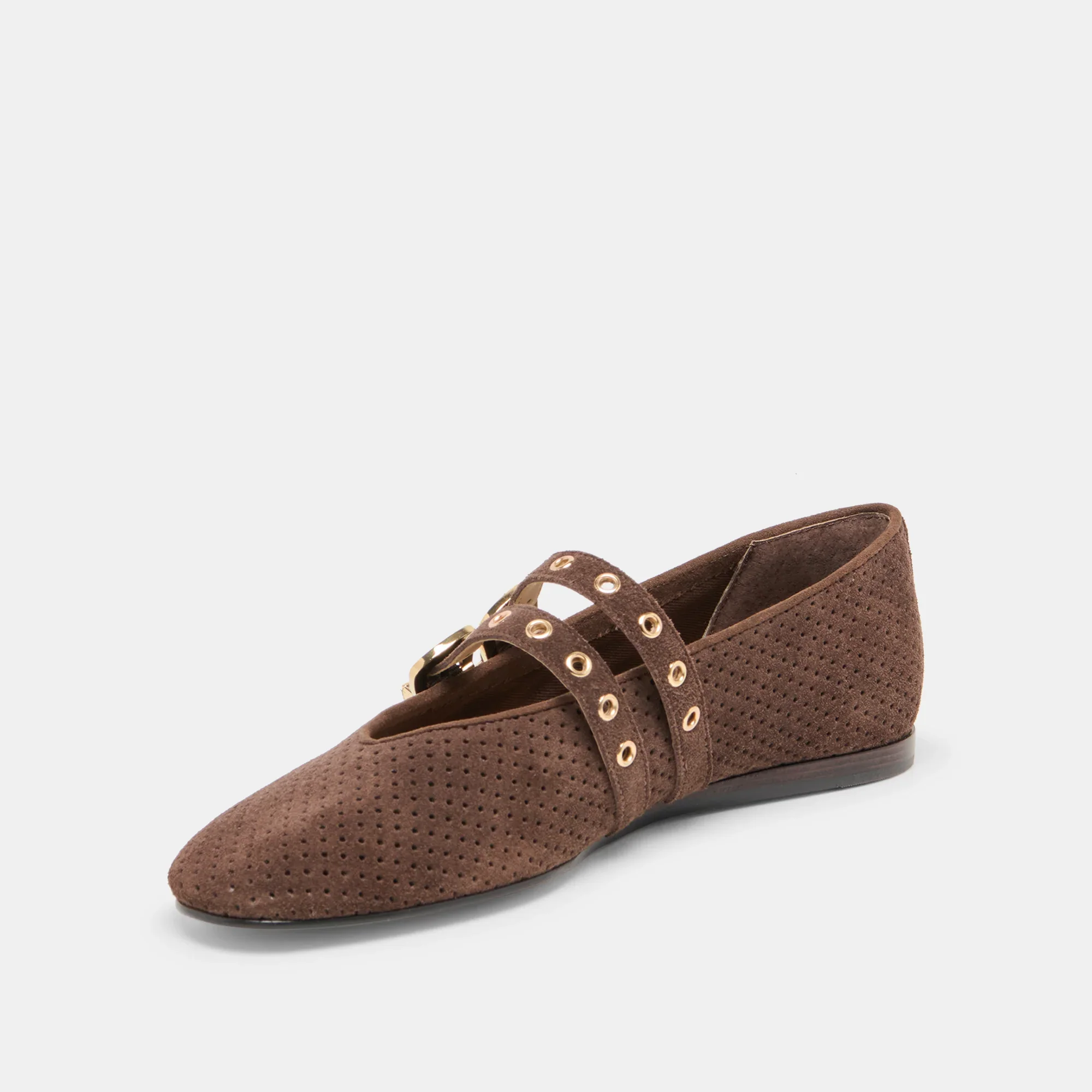 BAYLEE GROMMET DARK BROWN SUEDE - Image 7