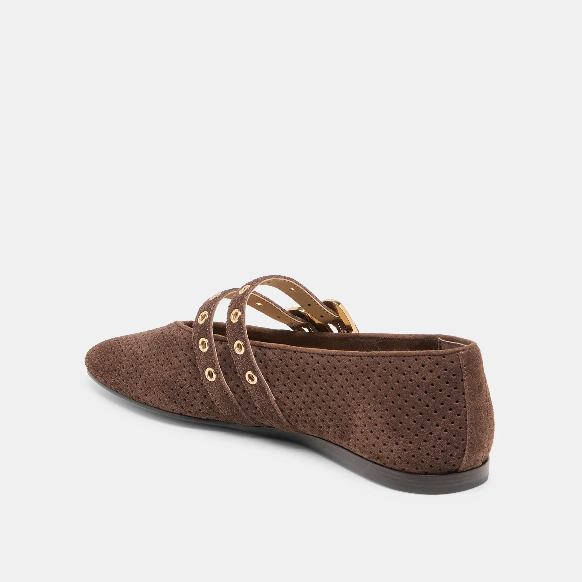 BAYLEE GROMMET DARK BROWN SUEDE - Image 8
