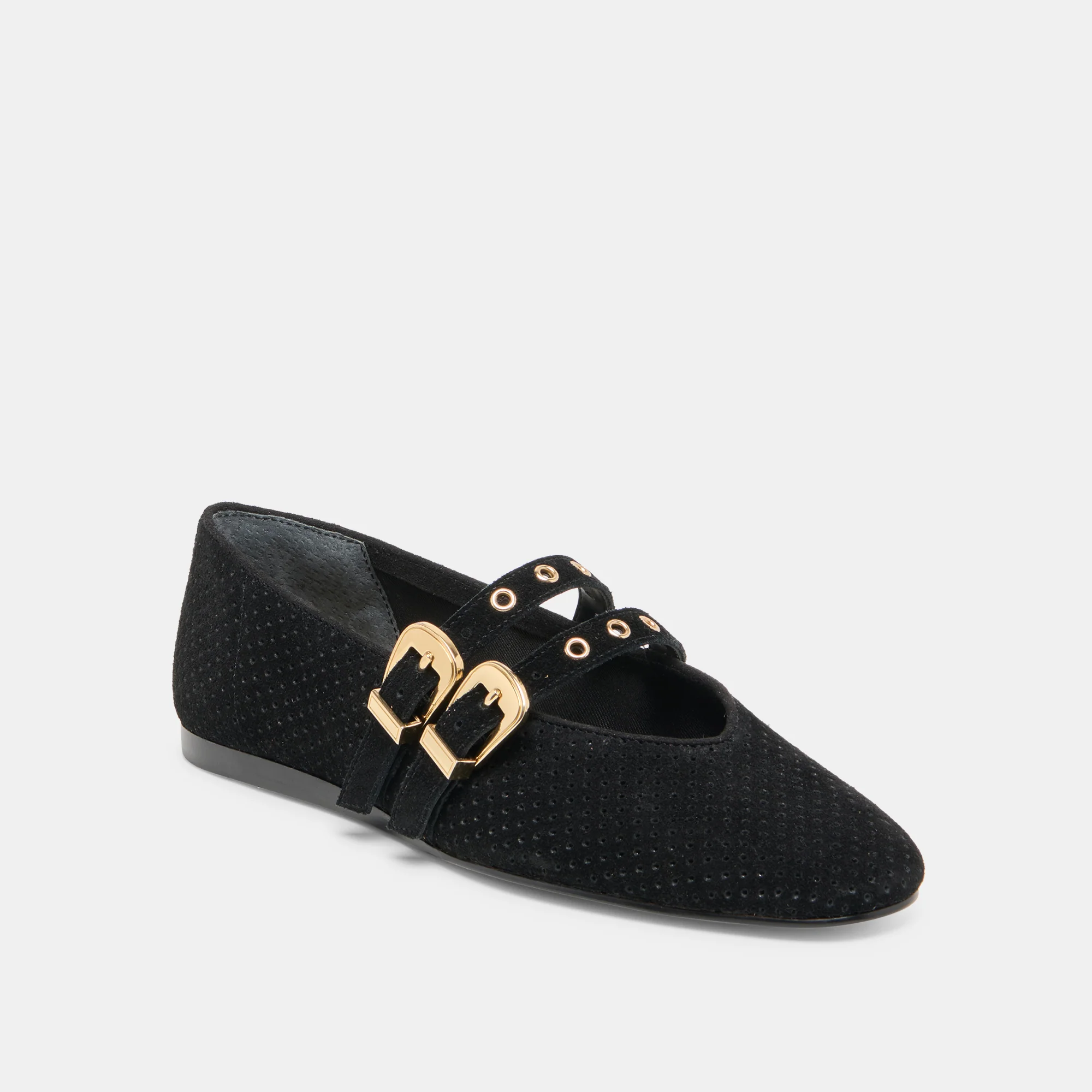 BAYLEE GROMMET ONYX PERF SUEDE - Image 2
