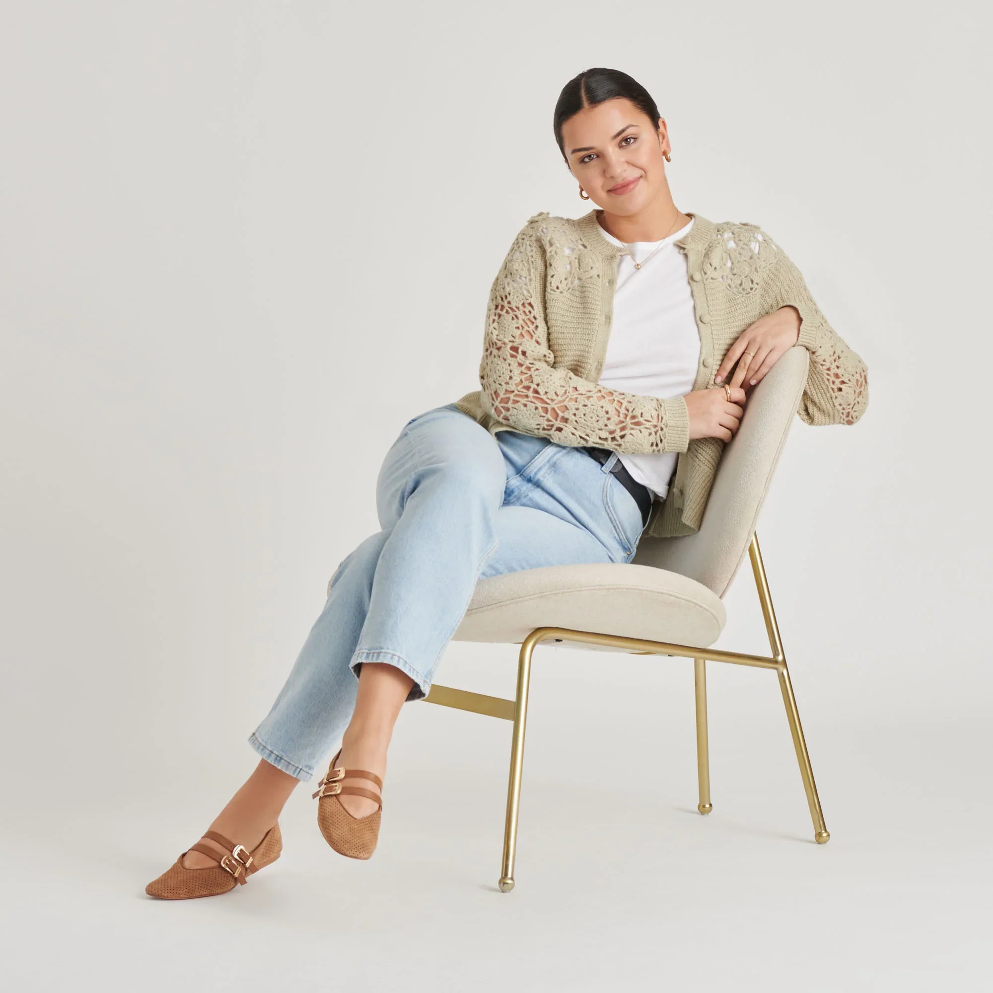 BAYLEE PECAN PERF SUEDE - Image 4
