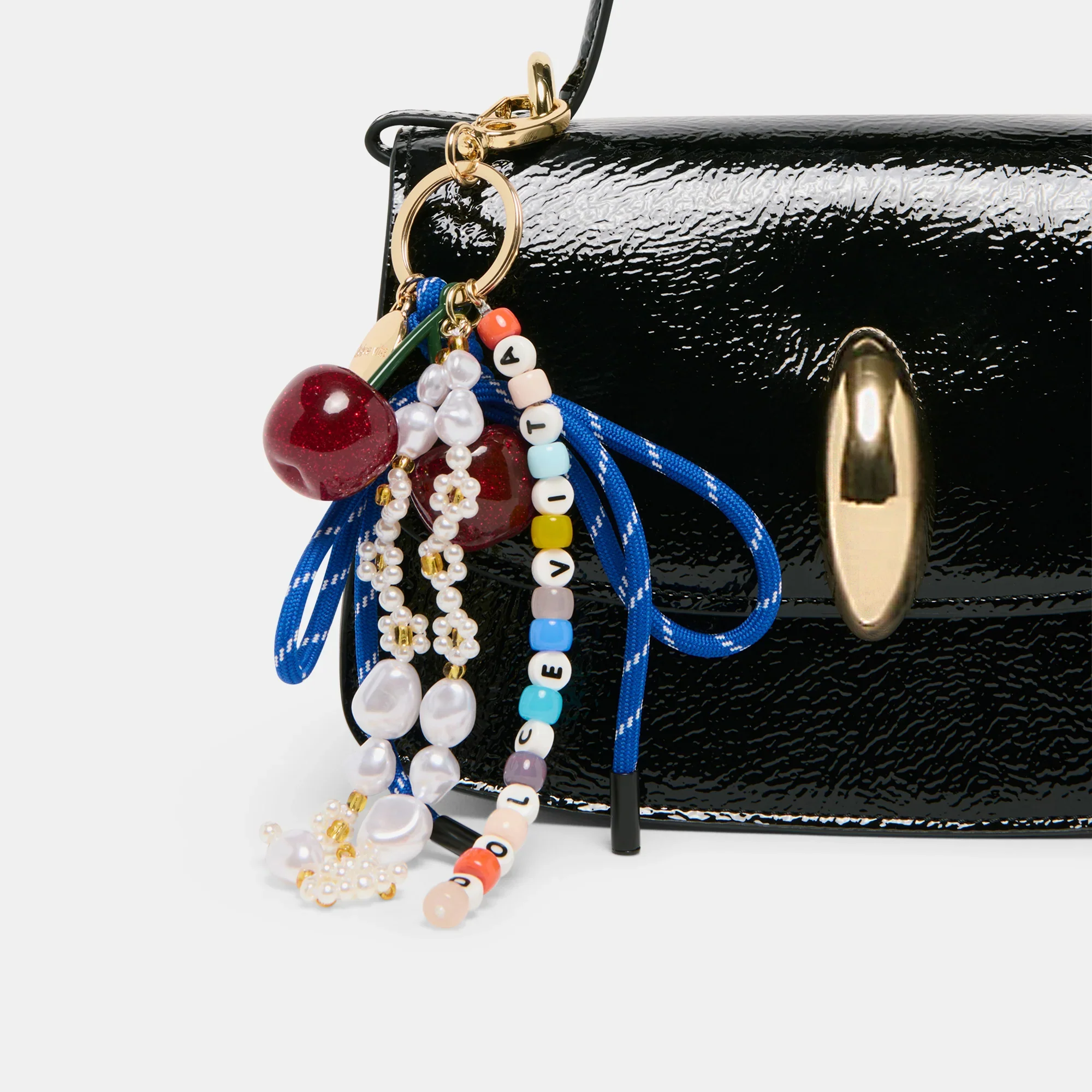 BEADED BAG CHARM BLUE MULTI - Image 6