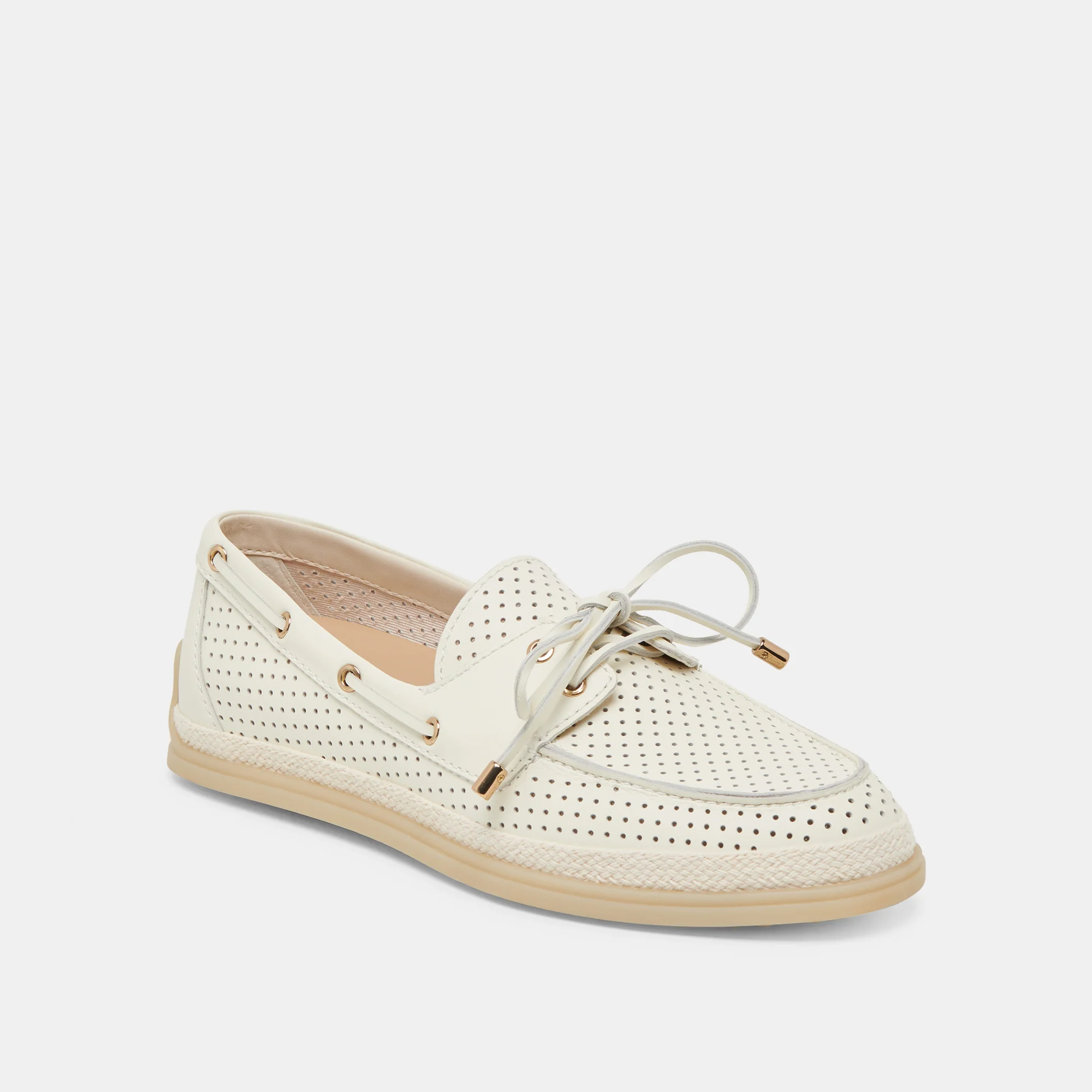 DORIS PERF OFF WHITE LEATHER - Image 2