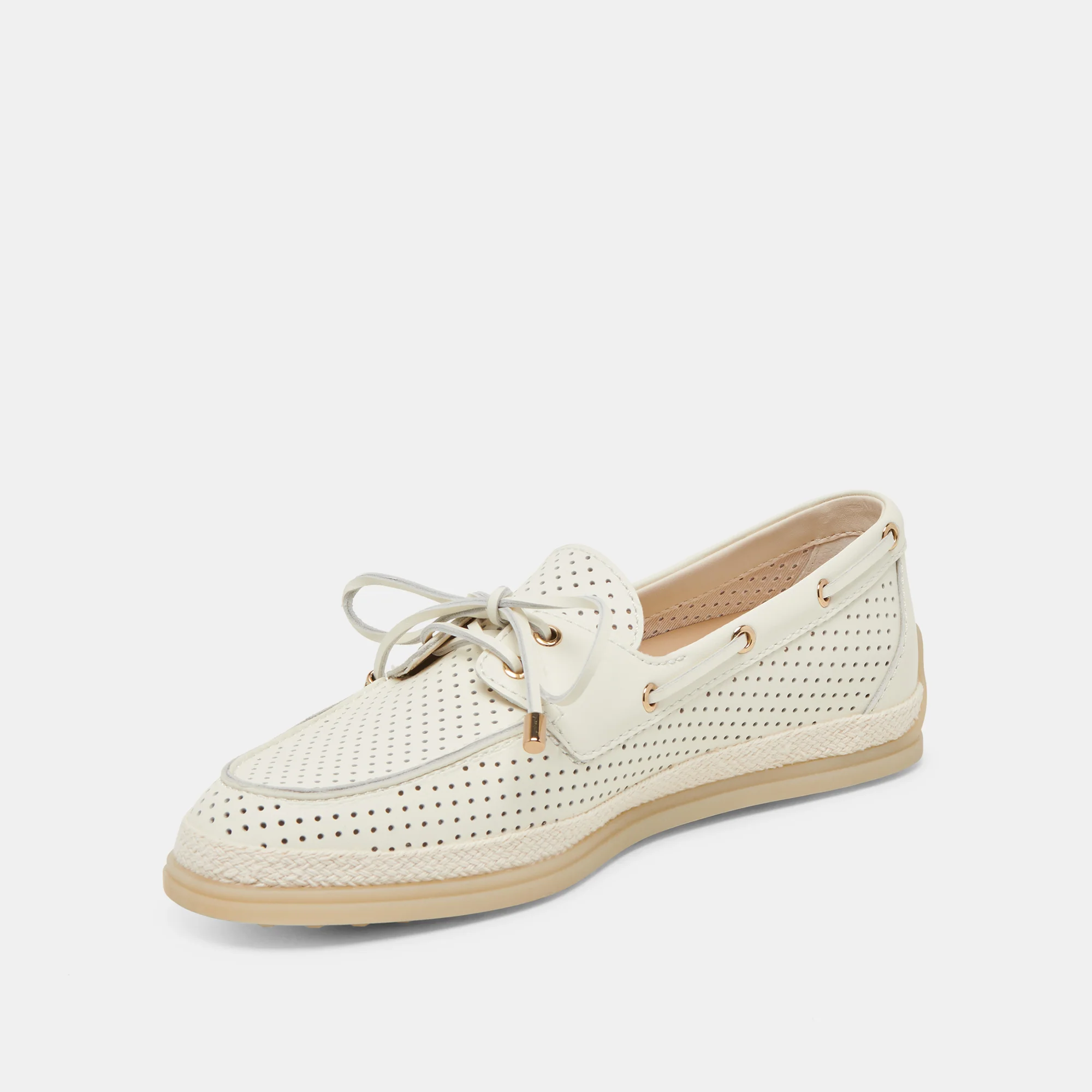 DORIS PERF OFF WHITE LEATHER - Image 4