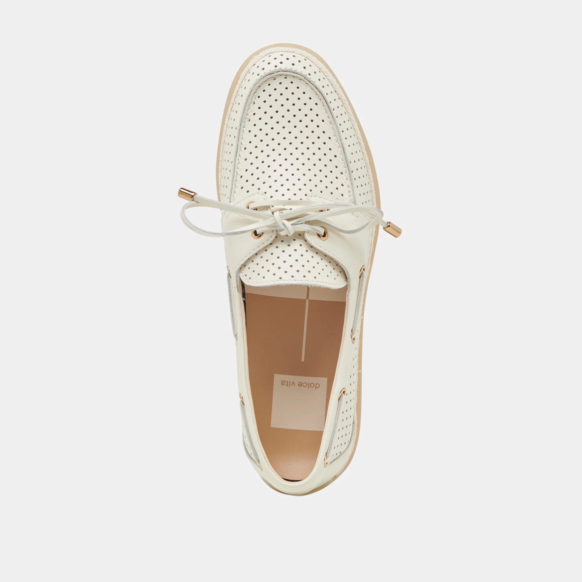 DORIS PERF OFF WHITE LEATHER - Image 8