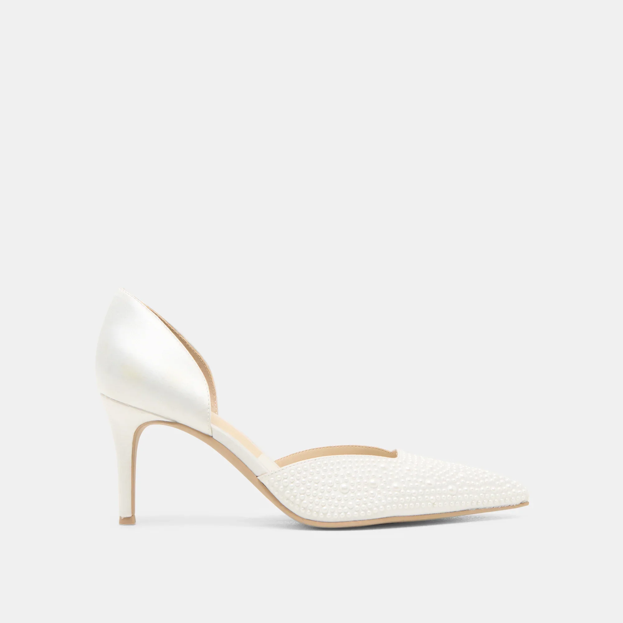 ELOY PEARL WHITE SATIN