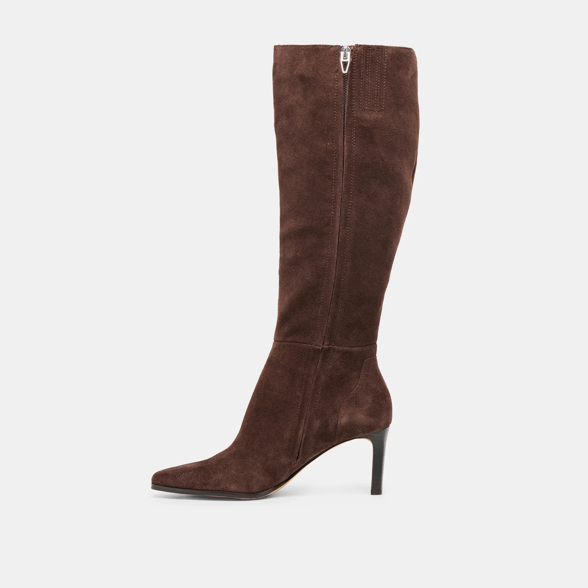 EMMI EXTRA WIDE CALF DARK BROWN SUEDE - Image 4