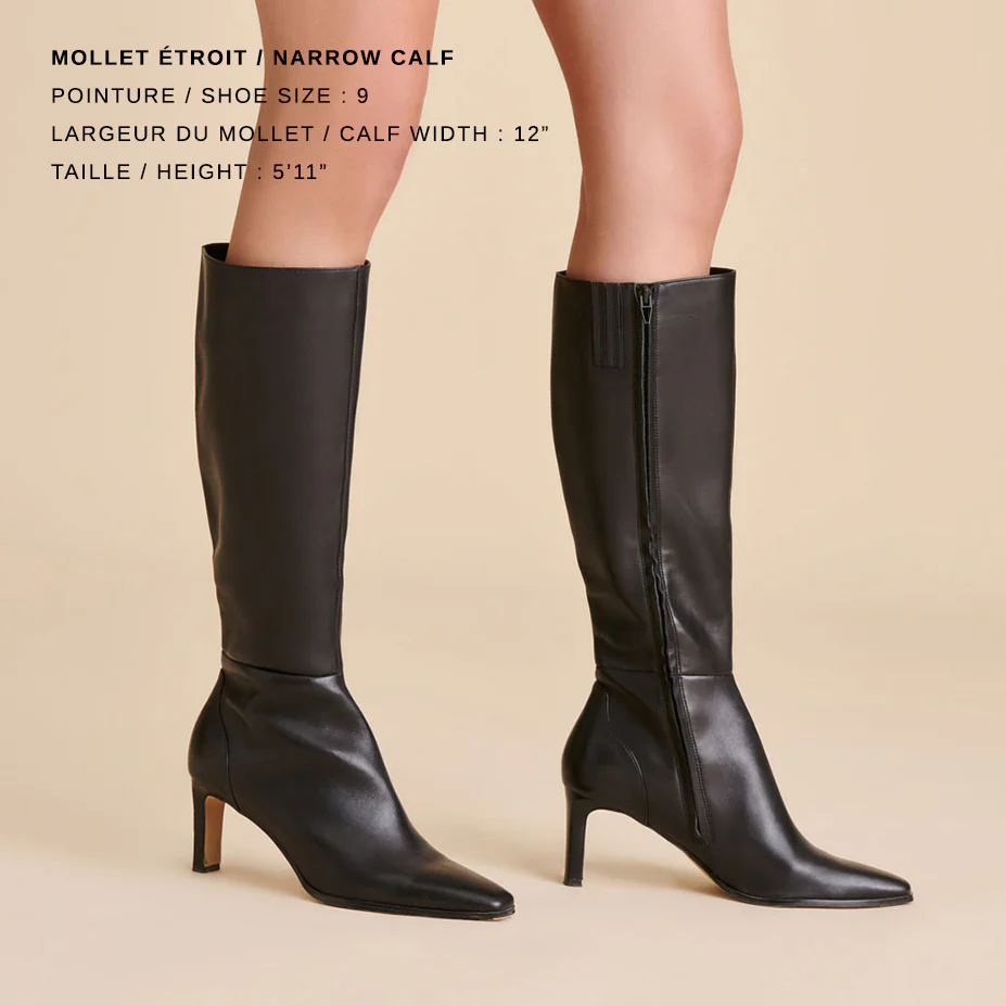EMMI NARROW CALF BLACK LEATHER - Image 2