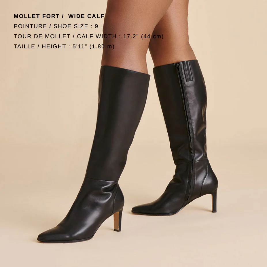 EMMI WIDE CALF BLACK LEATHER - Image 2