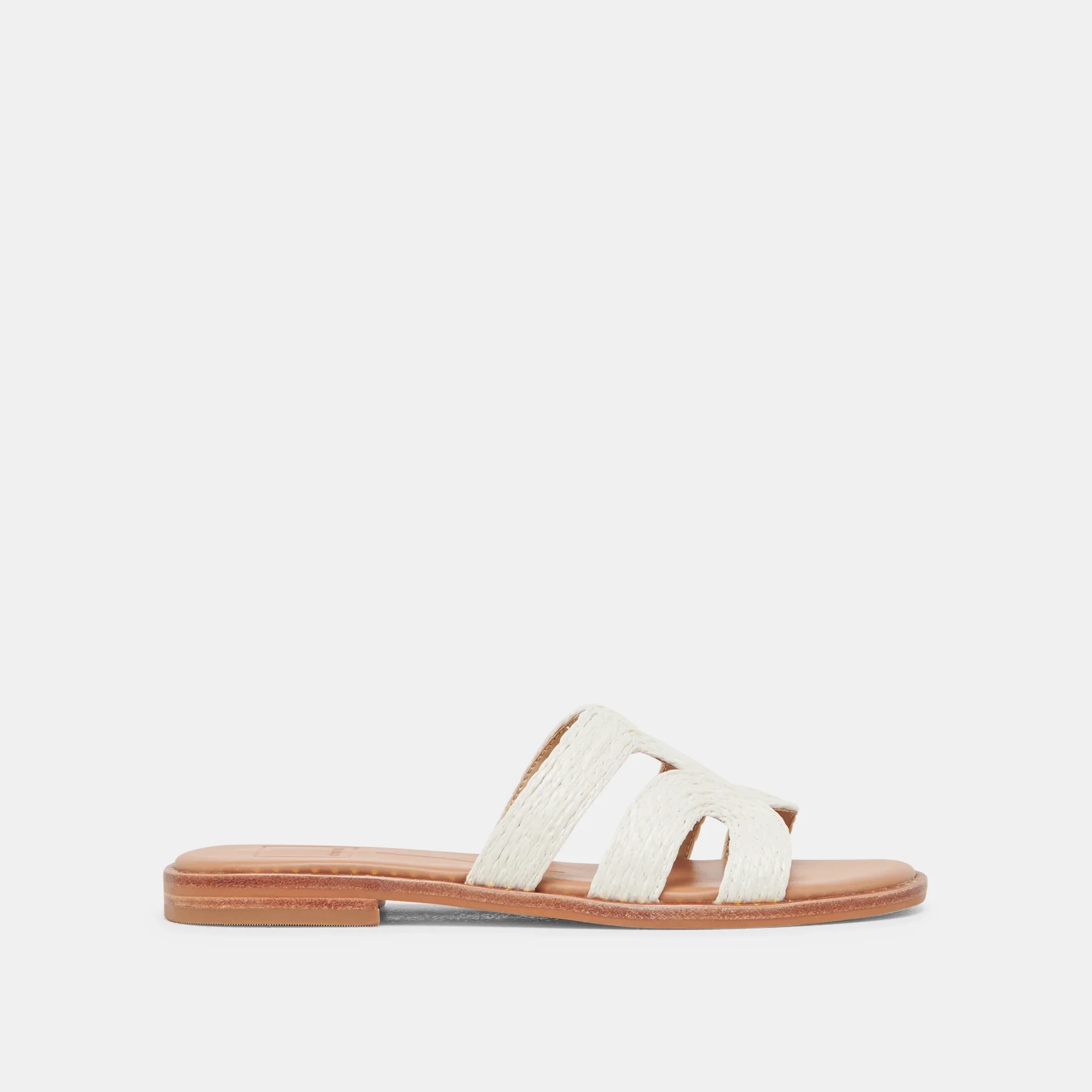 EMON WHITE WOVEN RAFFIA