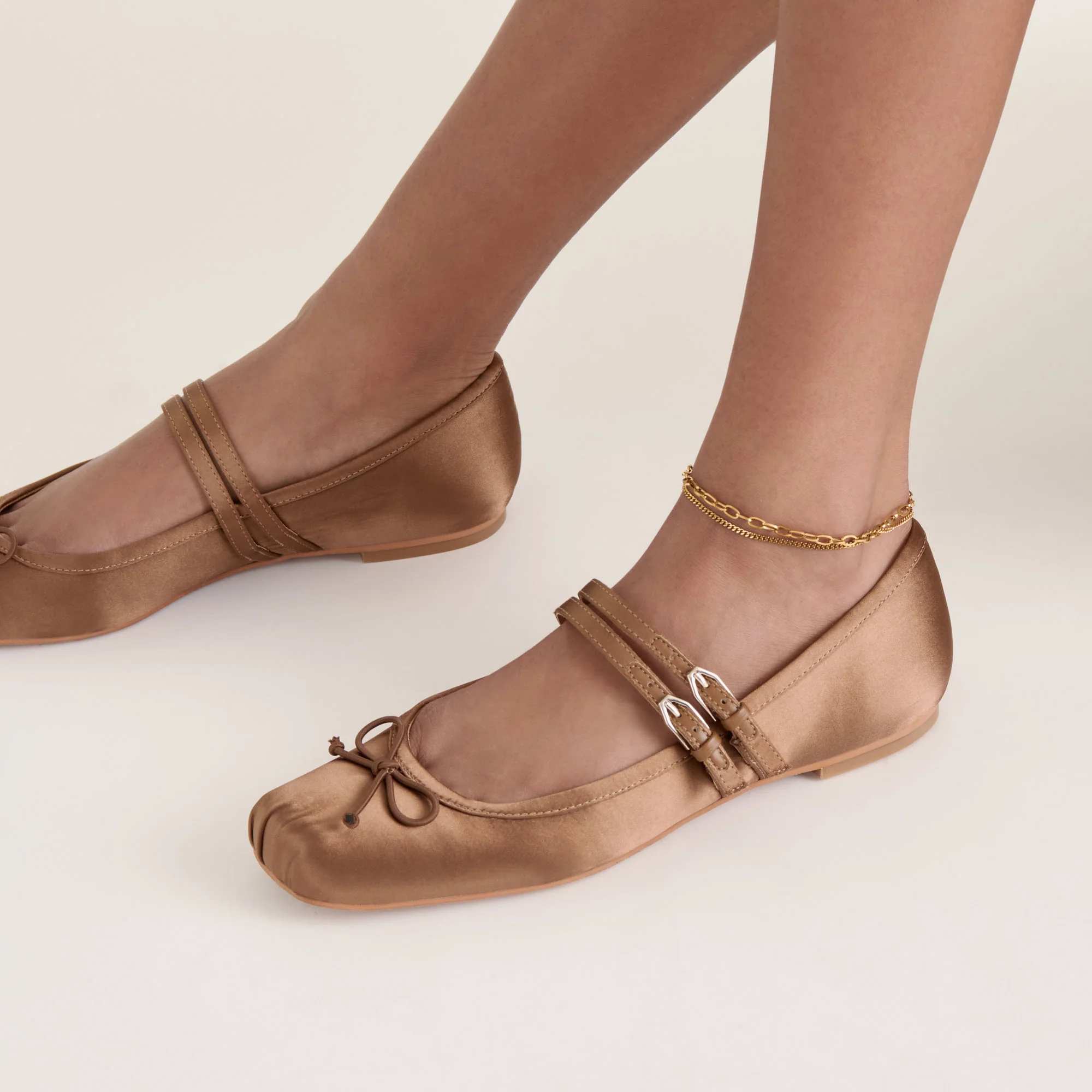 GIBSEN MID BROWN SATIN - Image 8