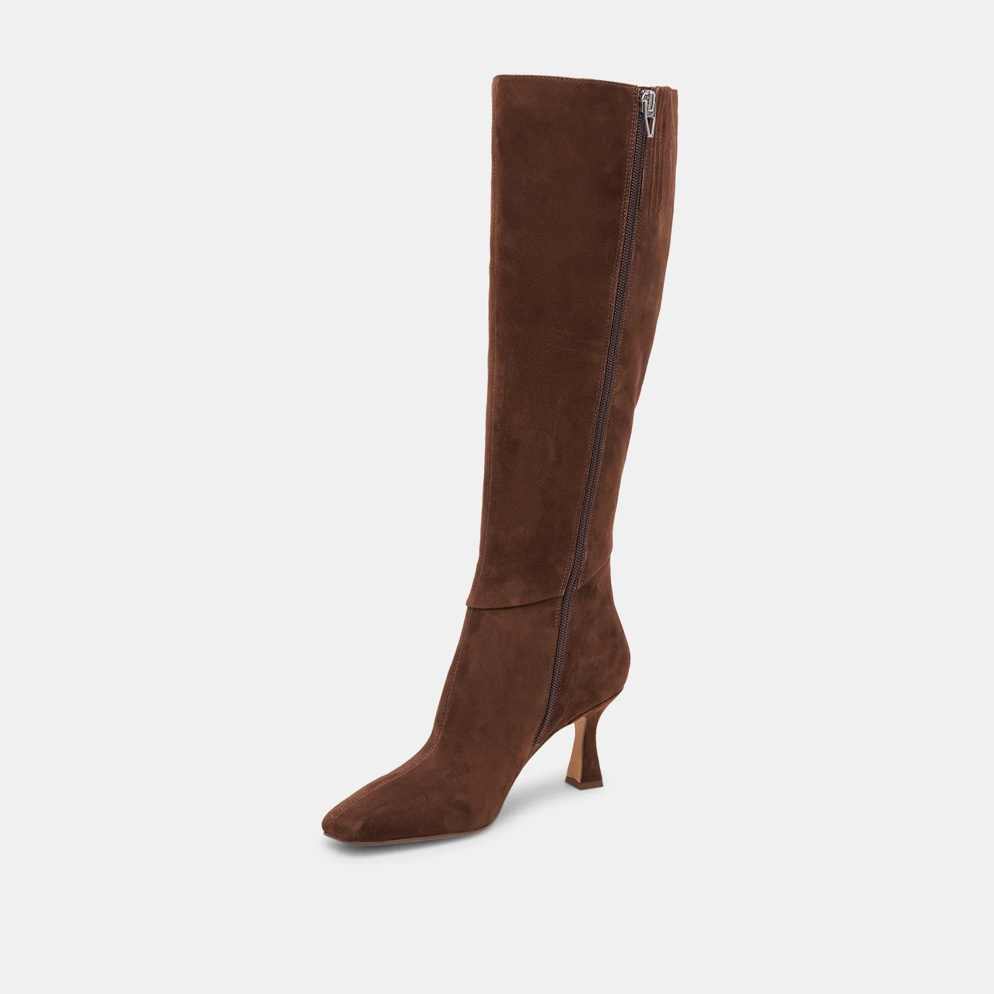 GYRA EXTRA WIDE CALF DARK BROWN SUEDE - Image 12