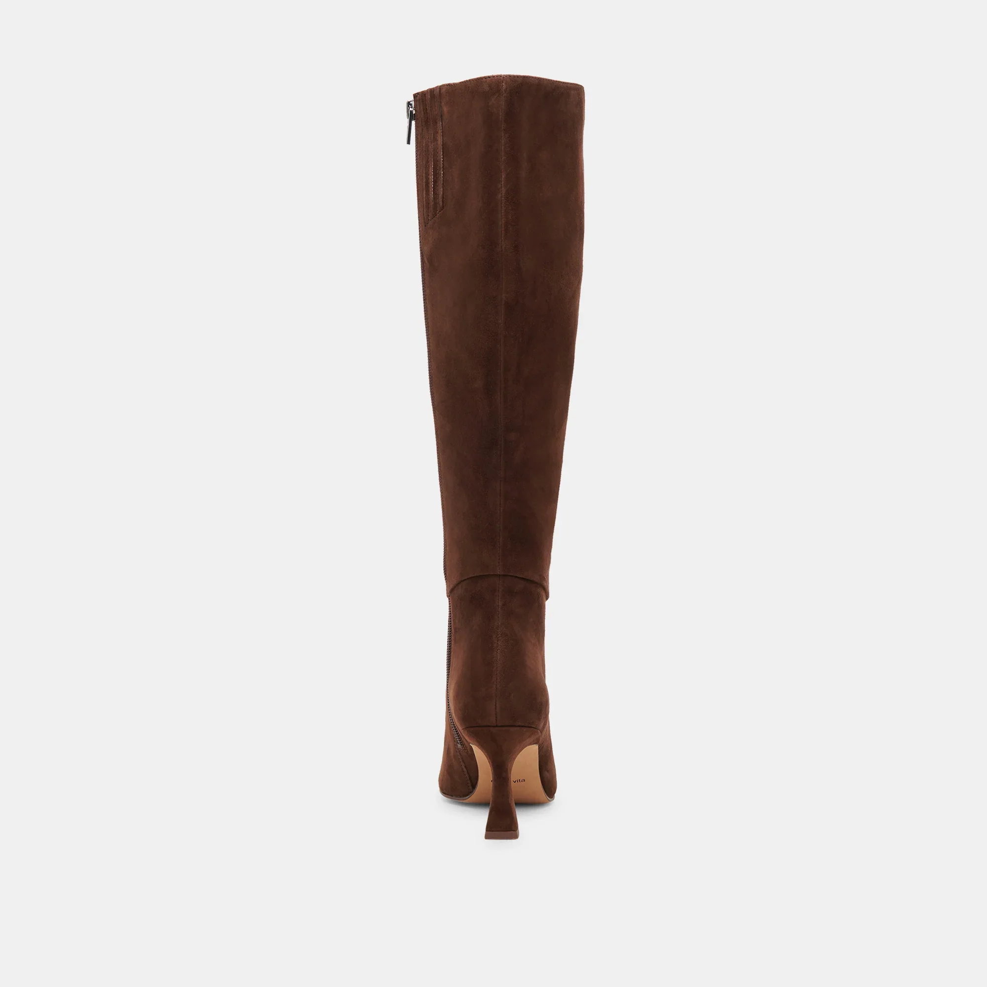 GYRA EXTRA WIDE CALF DARK BROWN SUEDE - Image 9