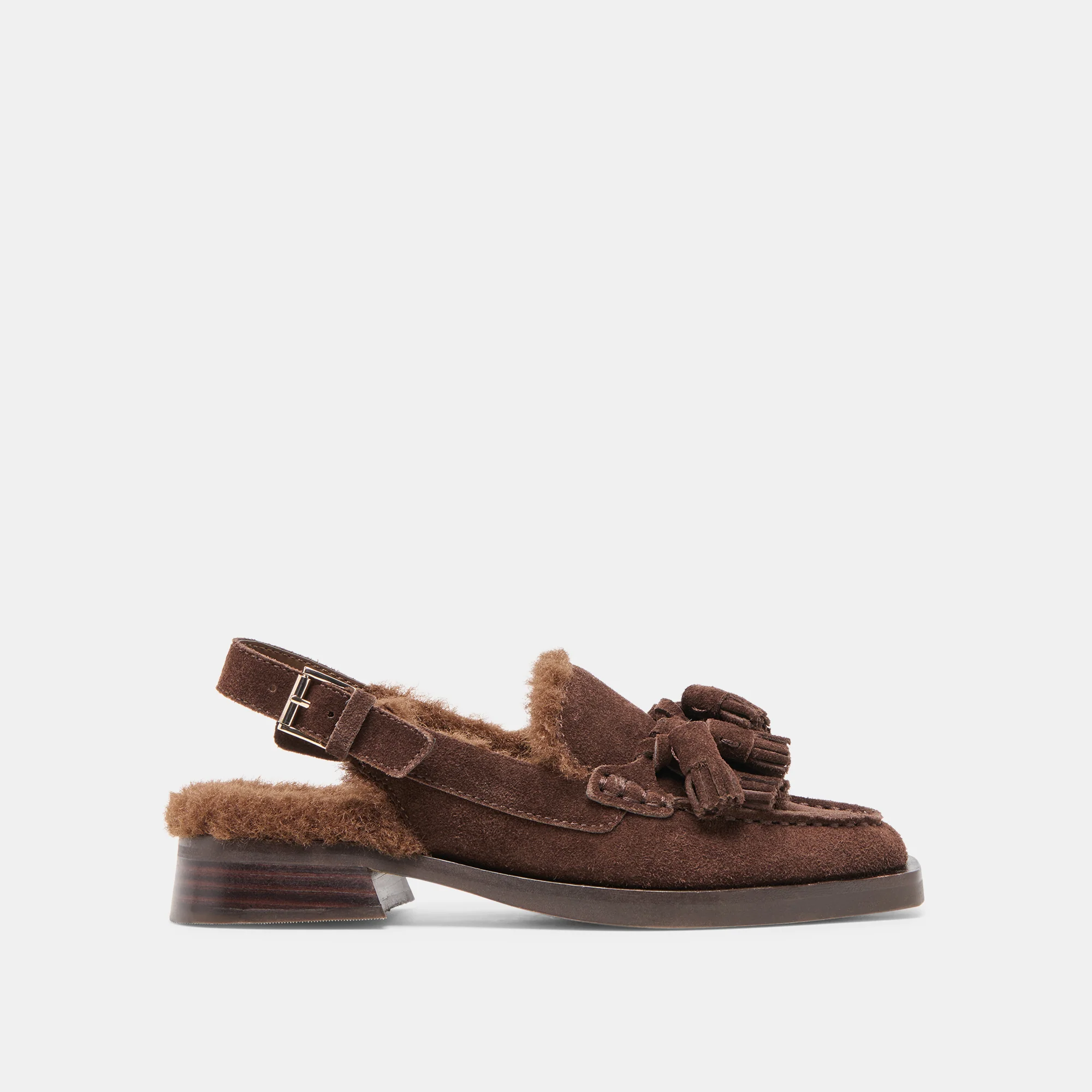 HAMLIT PLUSH DARK BROWN SUEDE