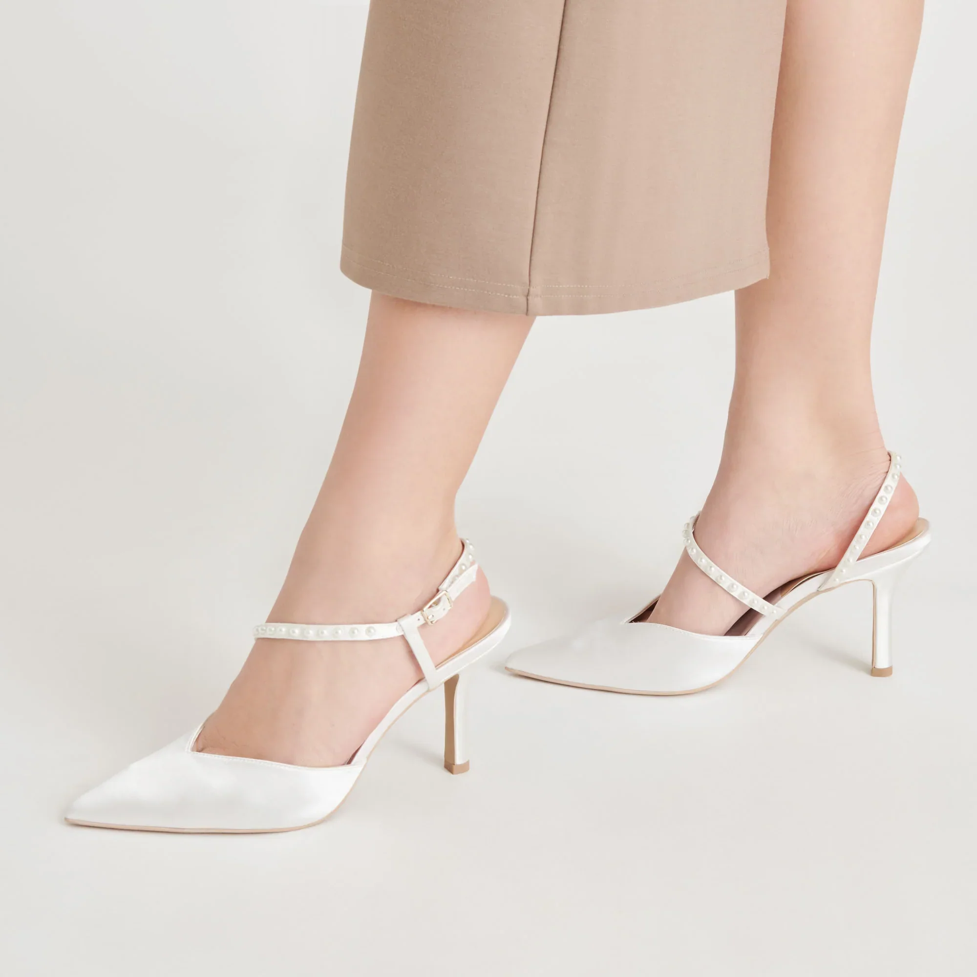 KAMRA PEARL WHITE SATIN - Image 8