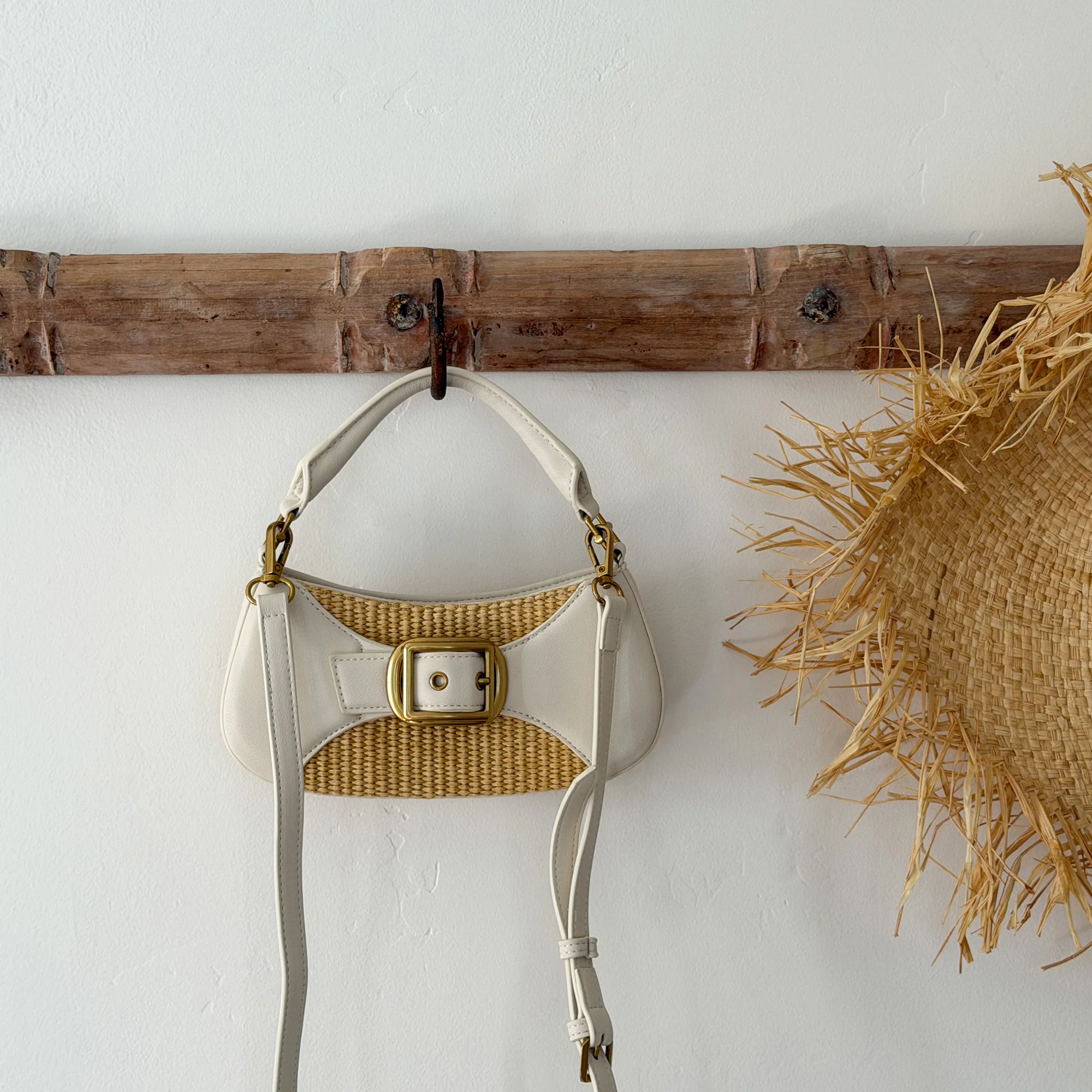 NUALA WHITE MULTI RAFFIA - Image 2