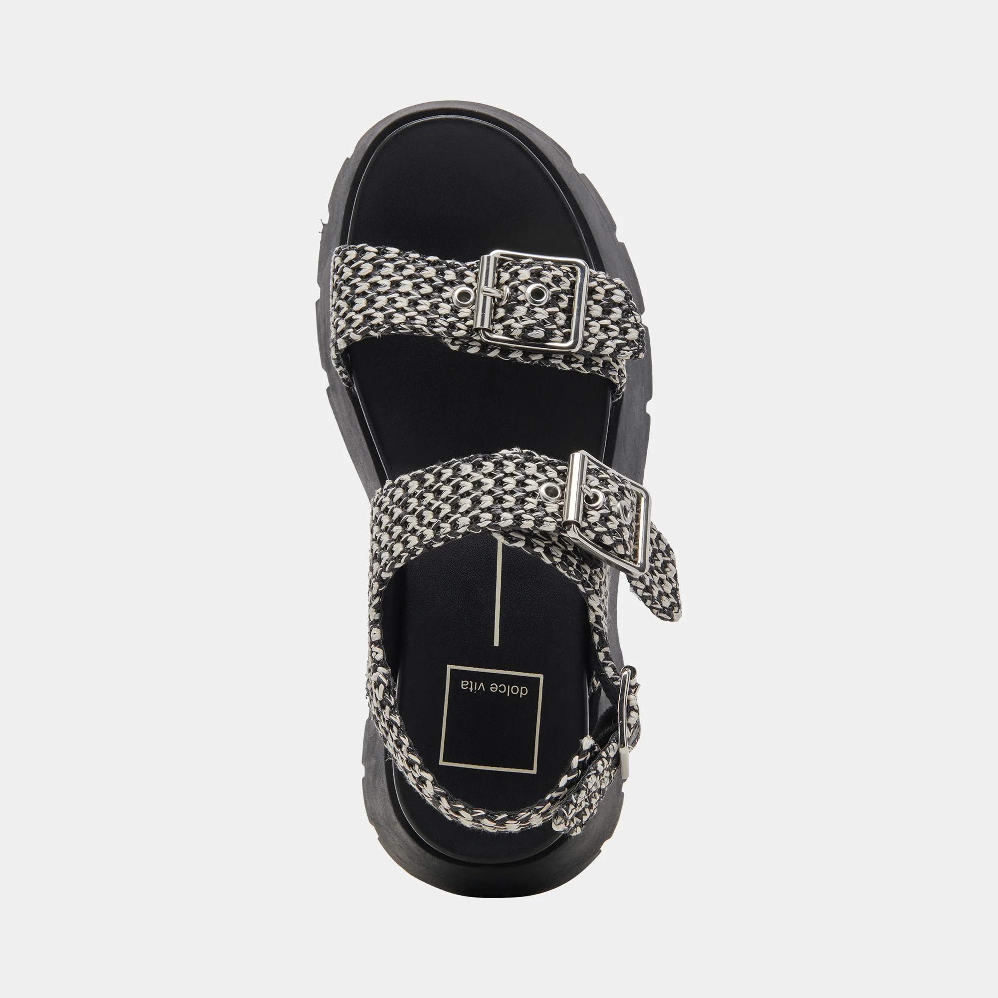 PALDA BLACK/WHITE RAFFIA - Image 10