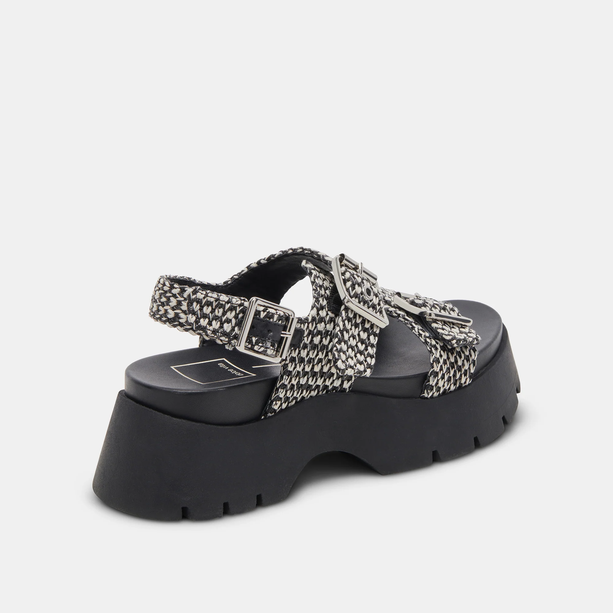 PALDA BLACK/WHITE RAFFIA - Image 4