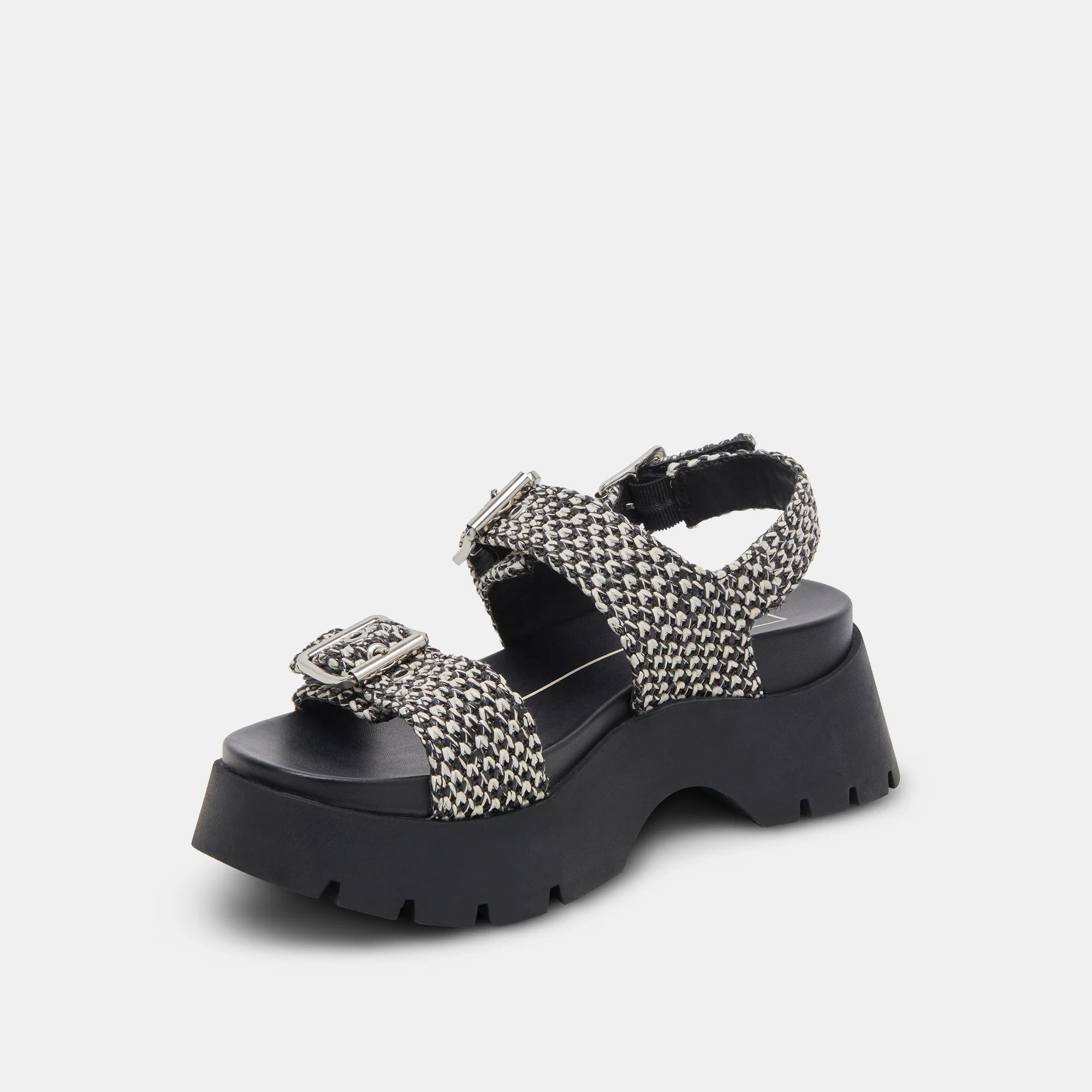PALDA BLACK/WHITE RAFFIA - Image 5