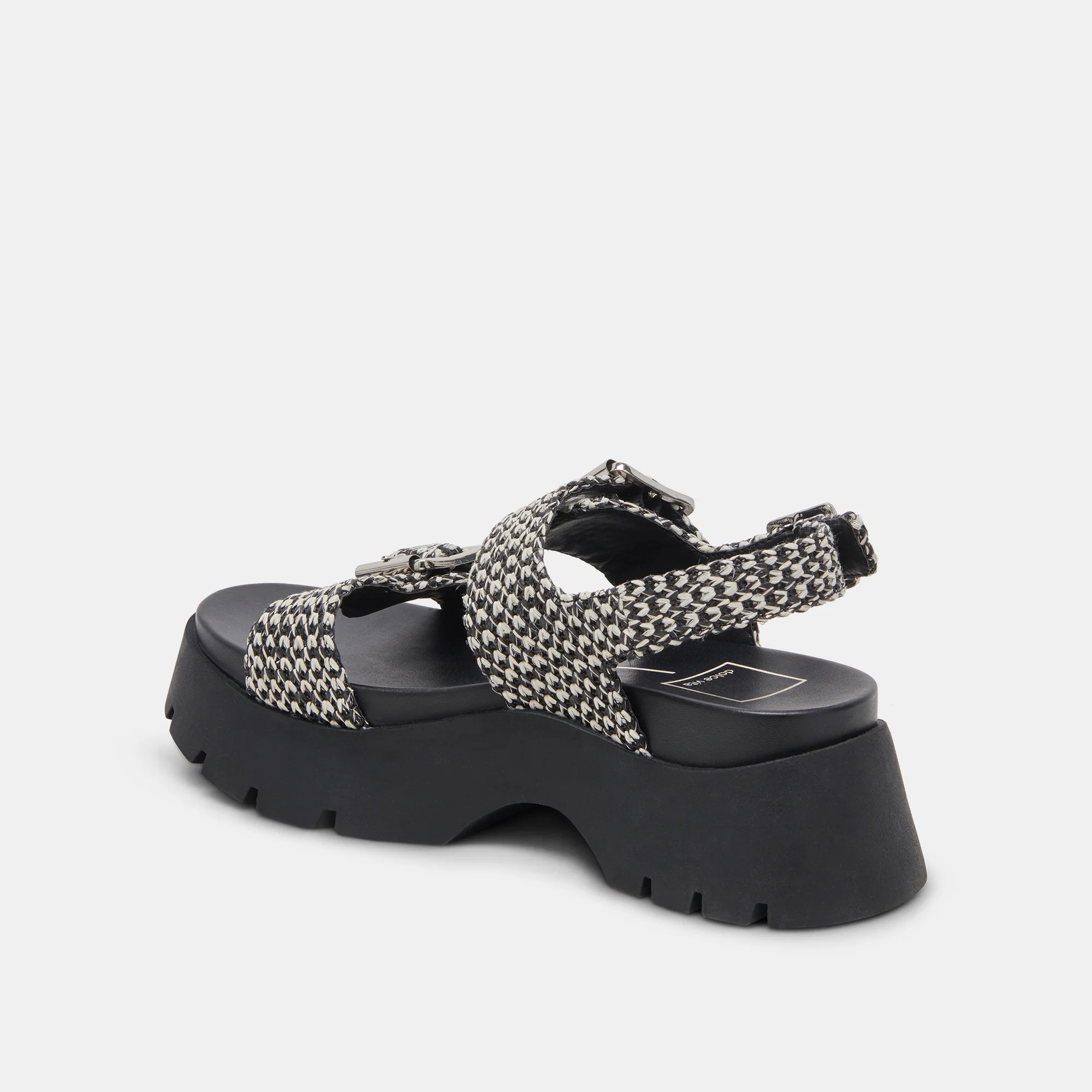 PALDA BLACK/WHITE RAFFIA - Image 7