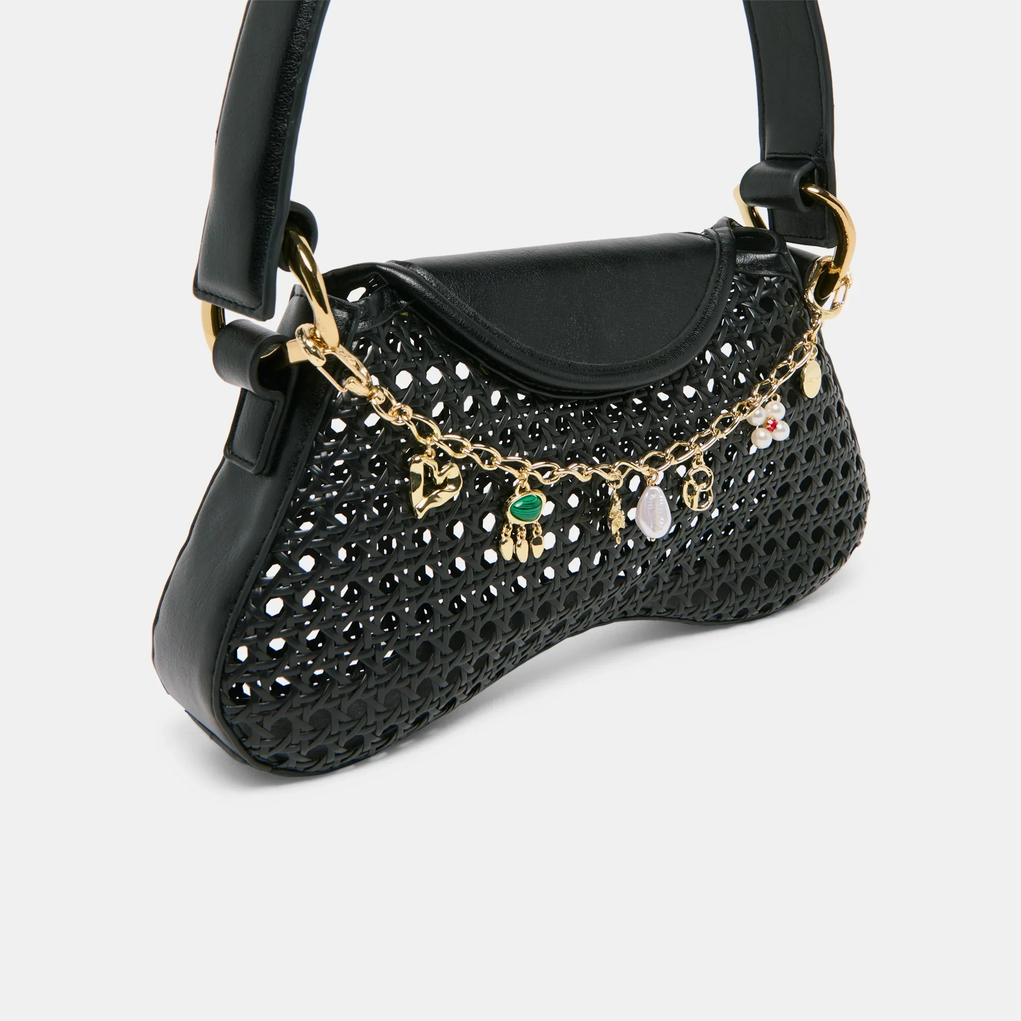 PEARL CHAIN BAG CHARM GOLD - Image 3