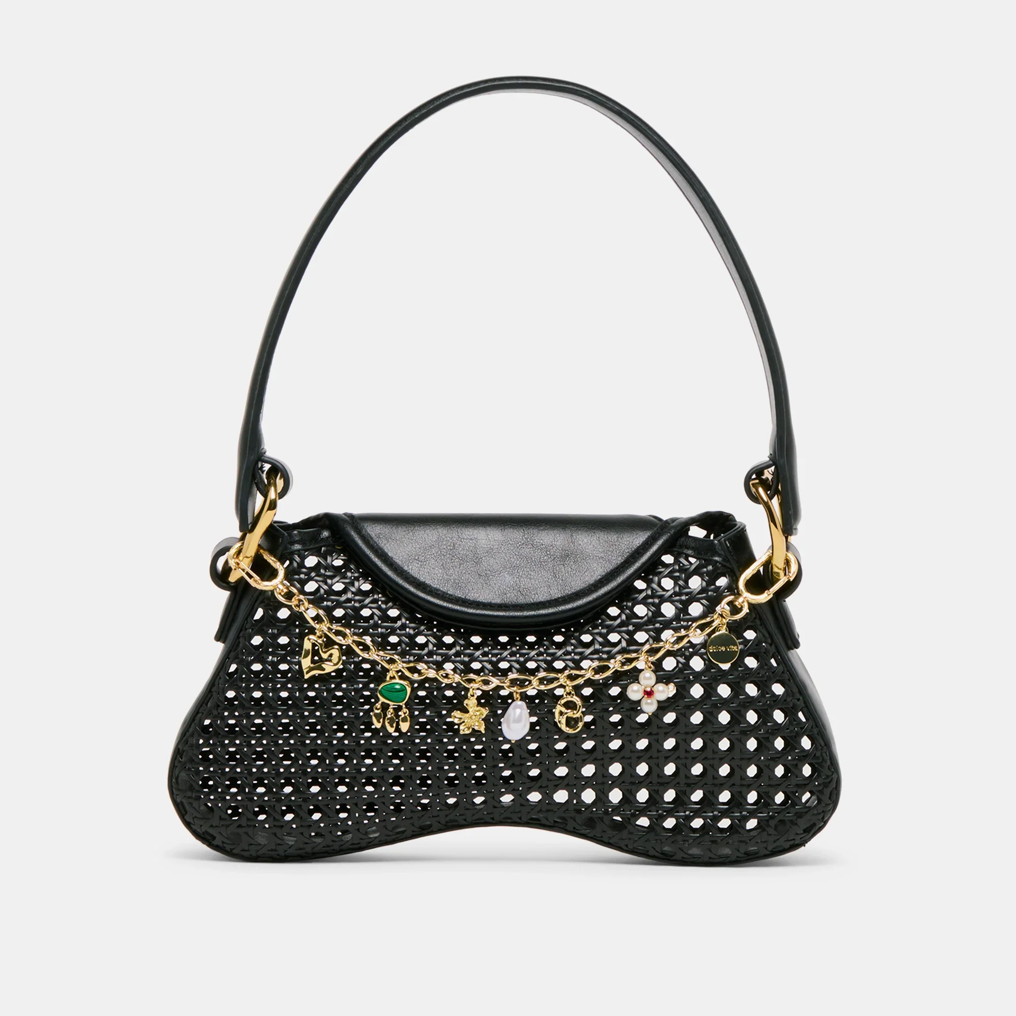 PEARL CHAIN BAG CHARM GOLD - Image 5