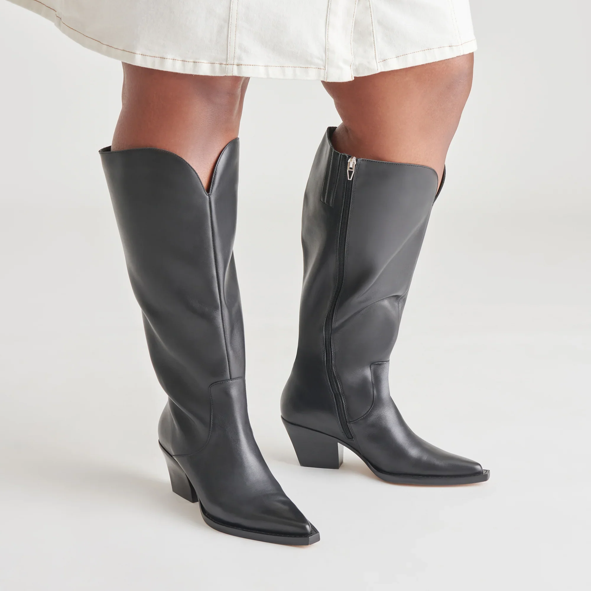 RAJ EXTRA WIDE CALF BLACK LEATHER - Image 2