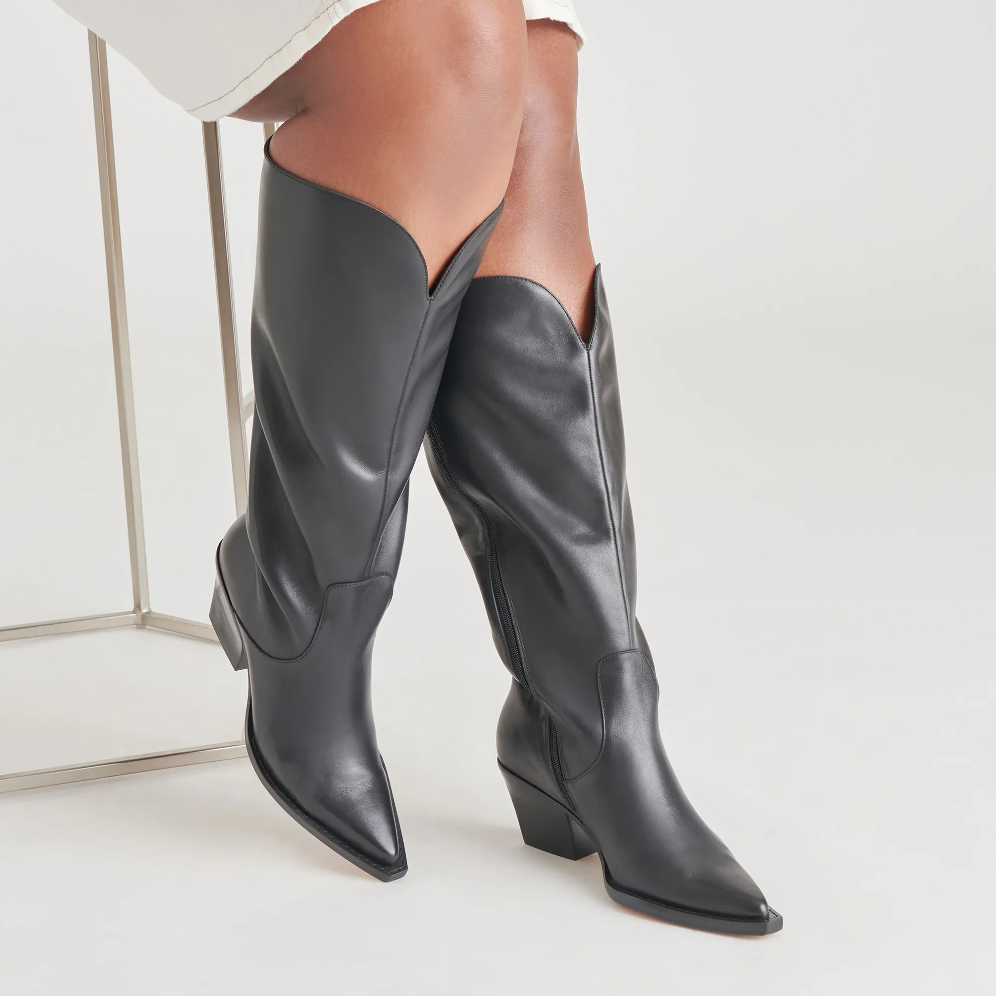 RAJ EXTRA WIDE CALF BLACK LEATHER - Image 4