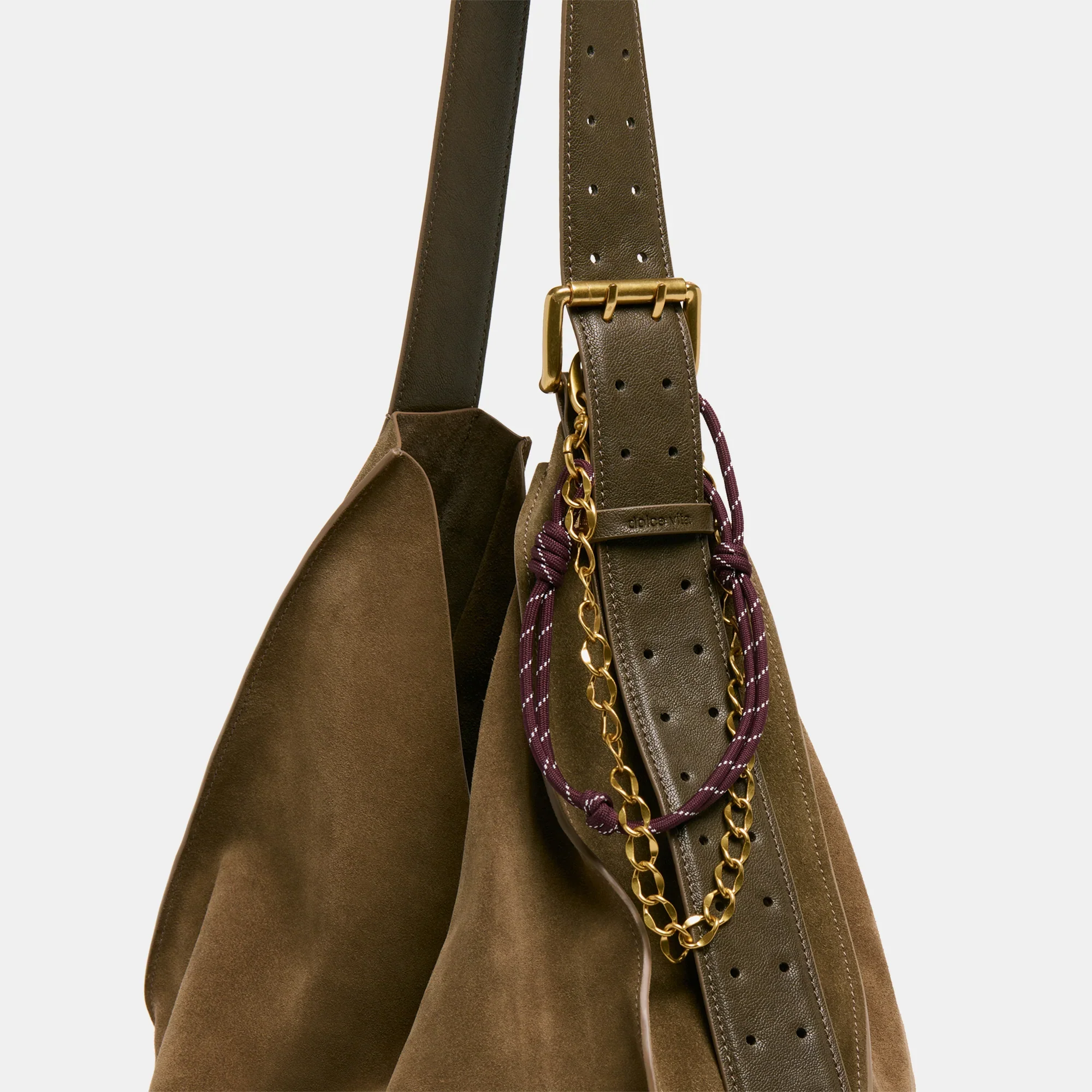 ROPE + CHAIN BAG CHARM BURGUNDY MULTI - Image 3