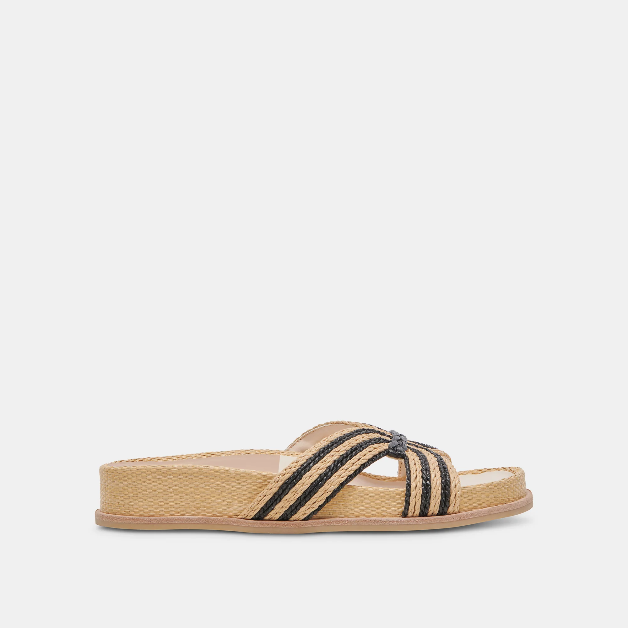 SELDA NATURAL/BLACK RAFFIA