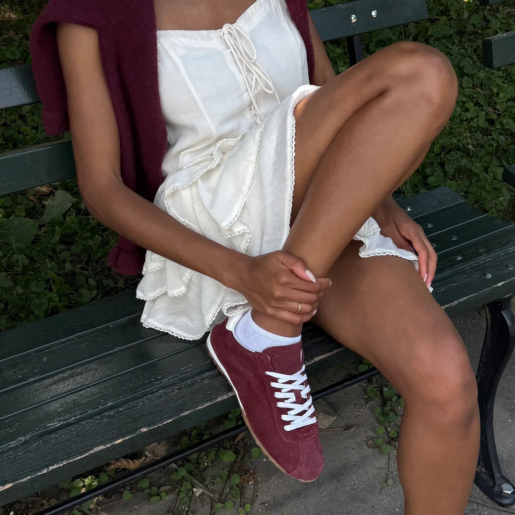SERINA BURGUNDY SUEDE - Image 4