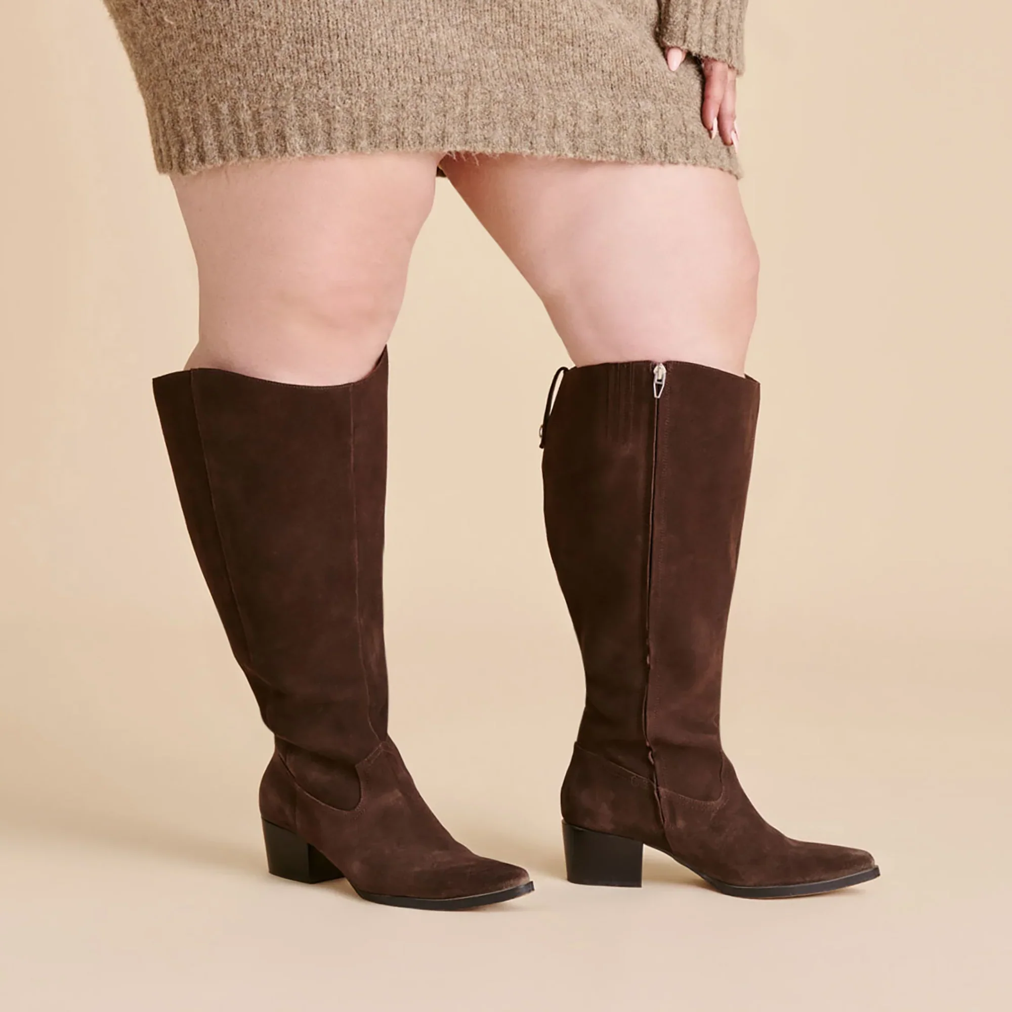 VIRONA H2O EXTRA WIDE CALF DARK BROWN SUEDE - Image 9